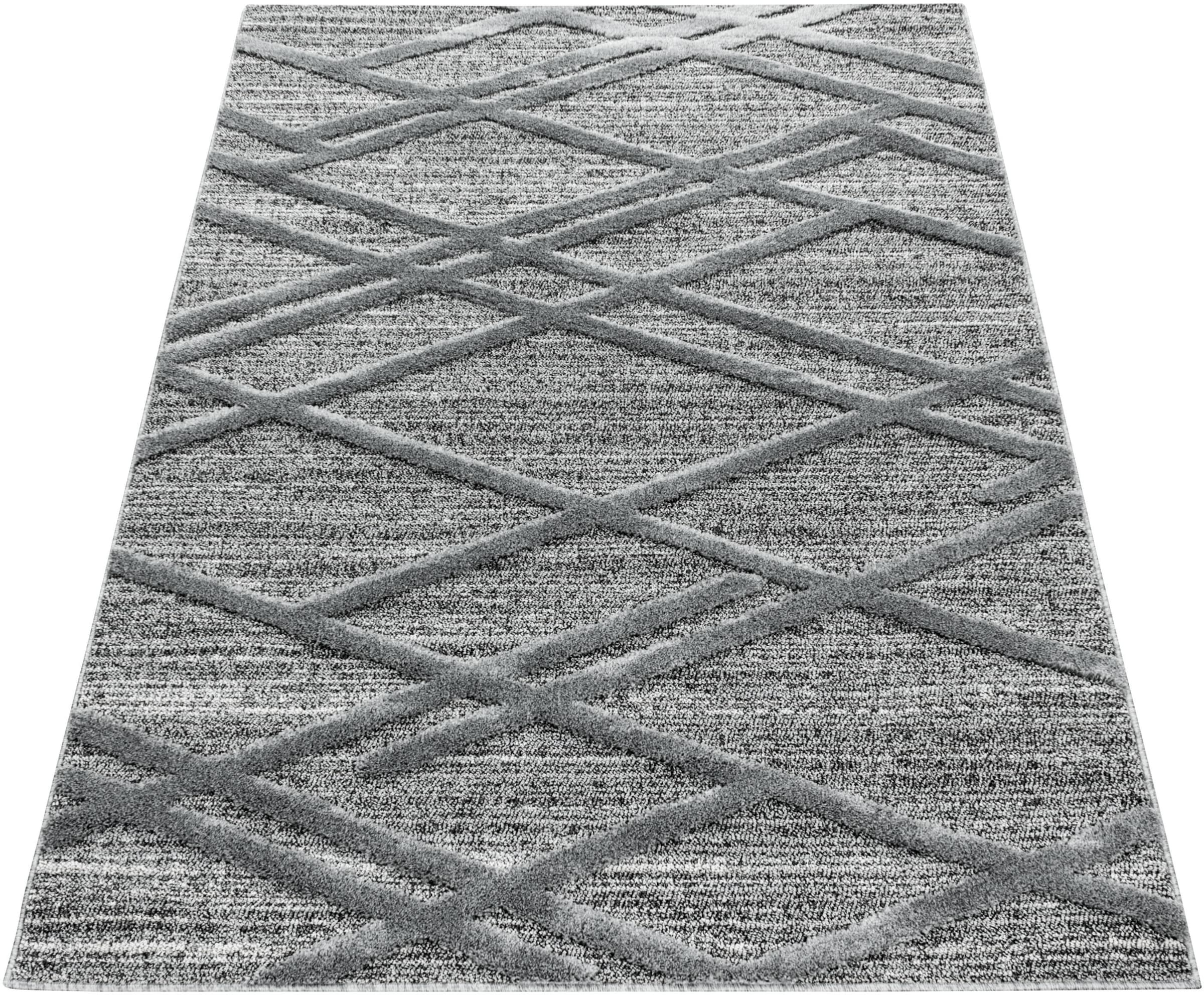 Ayyildiz Teppiche Teppich »PISA 4706«, rechteckig, 20 mm Höhe, Läufer, rund, Hoch Tief Struktur, Wohnzimmer,Schlafzimmer