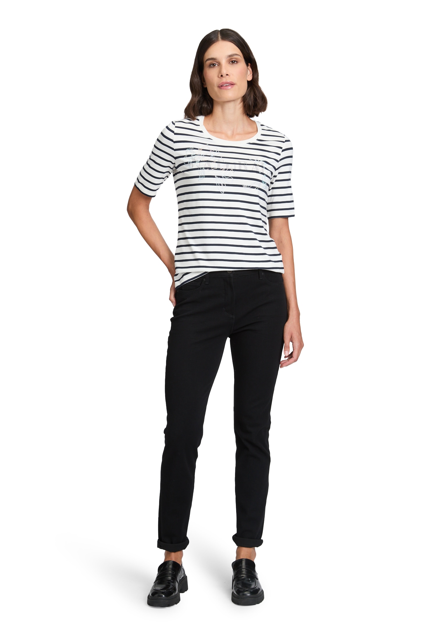 Betty Barclay T-Shirt »Ringelshirt mit Schmucksteinen«