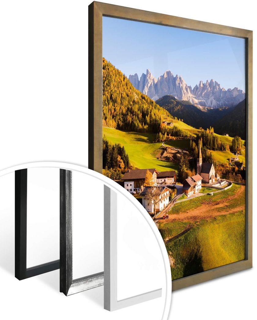 Wall-Art Poster »Dorf Dolomiten«, Bild, bestellen (1 auf Wandposter Wandbild, St.), Poster, Landschaften, Rechnung