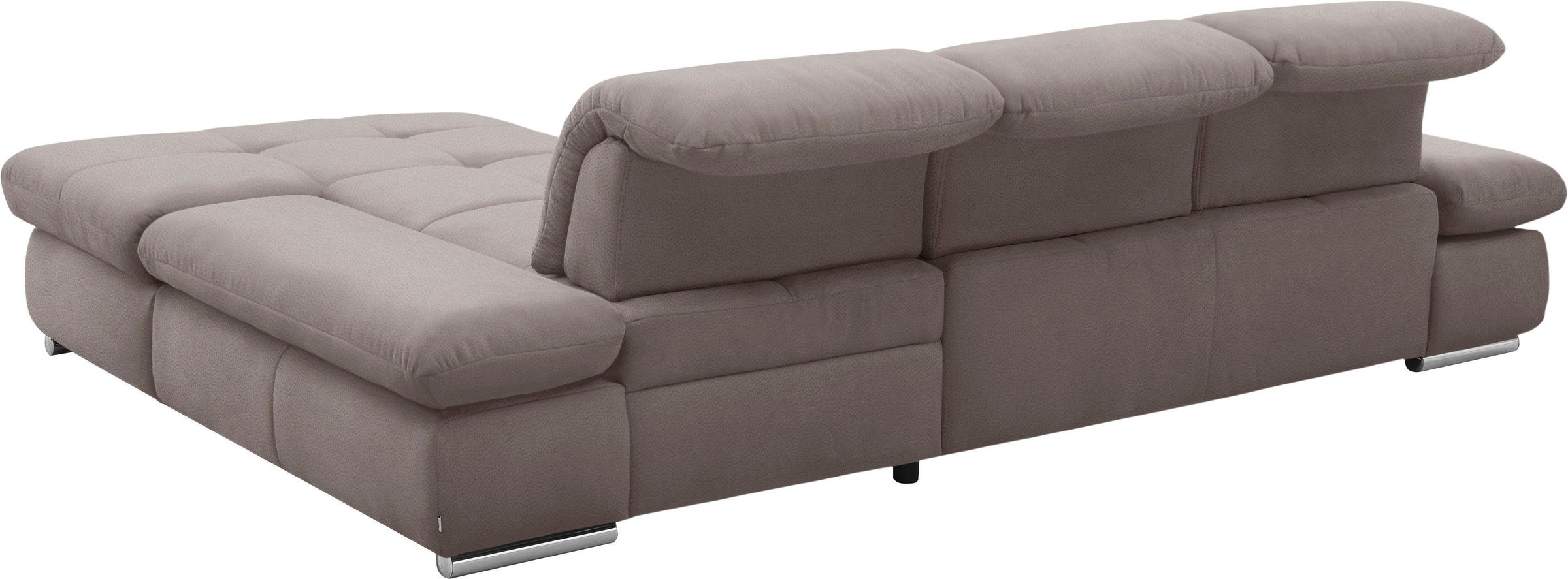 set one by Musterring Ecksofa »SO4100 V«, mit verstellbaren Kopfteilen, wahlweise mit Funktionen, Cord-Bezug