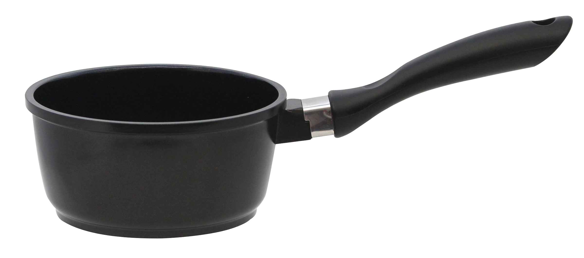 Elo Basic Topf-Set »Black Cast«, Aluminiumguss, (Set, 7 tlg., 3 Töpfe mit Deckel, 1 Stielkasserolle), mit hochwertiger Antihaftversiegelung, Induktion