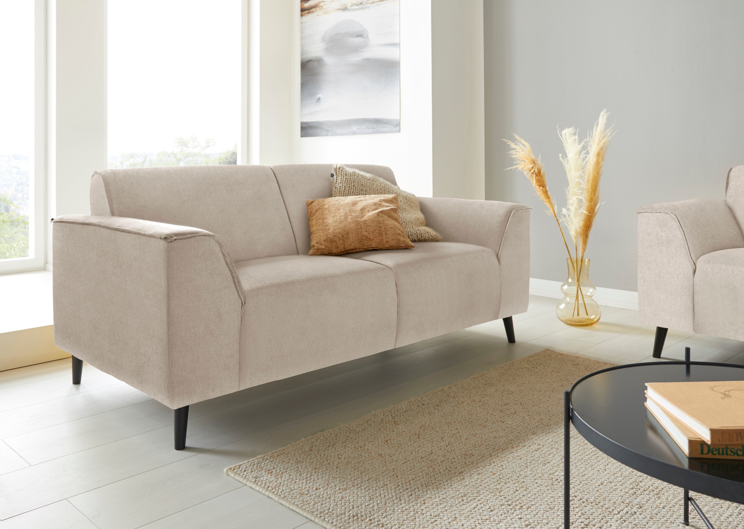 DOMO collection 2-Sitzer »Amora moderne Formensprache, tolle Verarbeitungsdetails, komfortabel«, mit Federkern für hohen Sitzkomfort