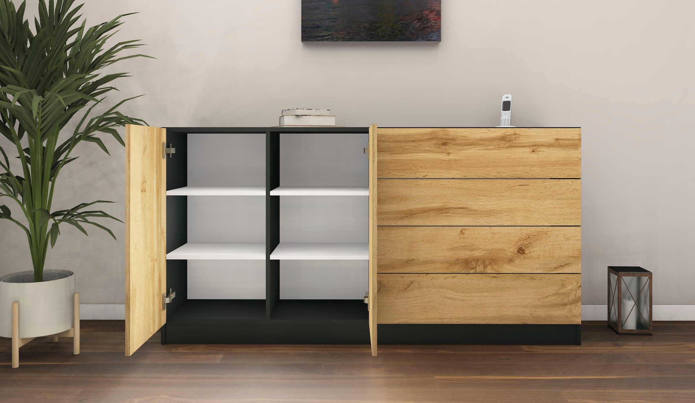 borchardt Möbel Sideboard »Vaasa«, Breite 152 cm auf Rechnung bestellen | Sideboards