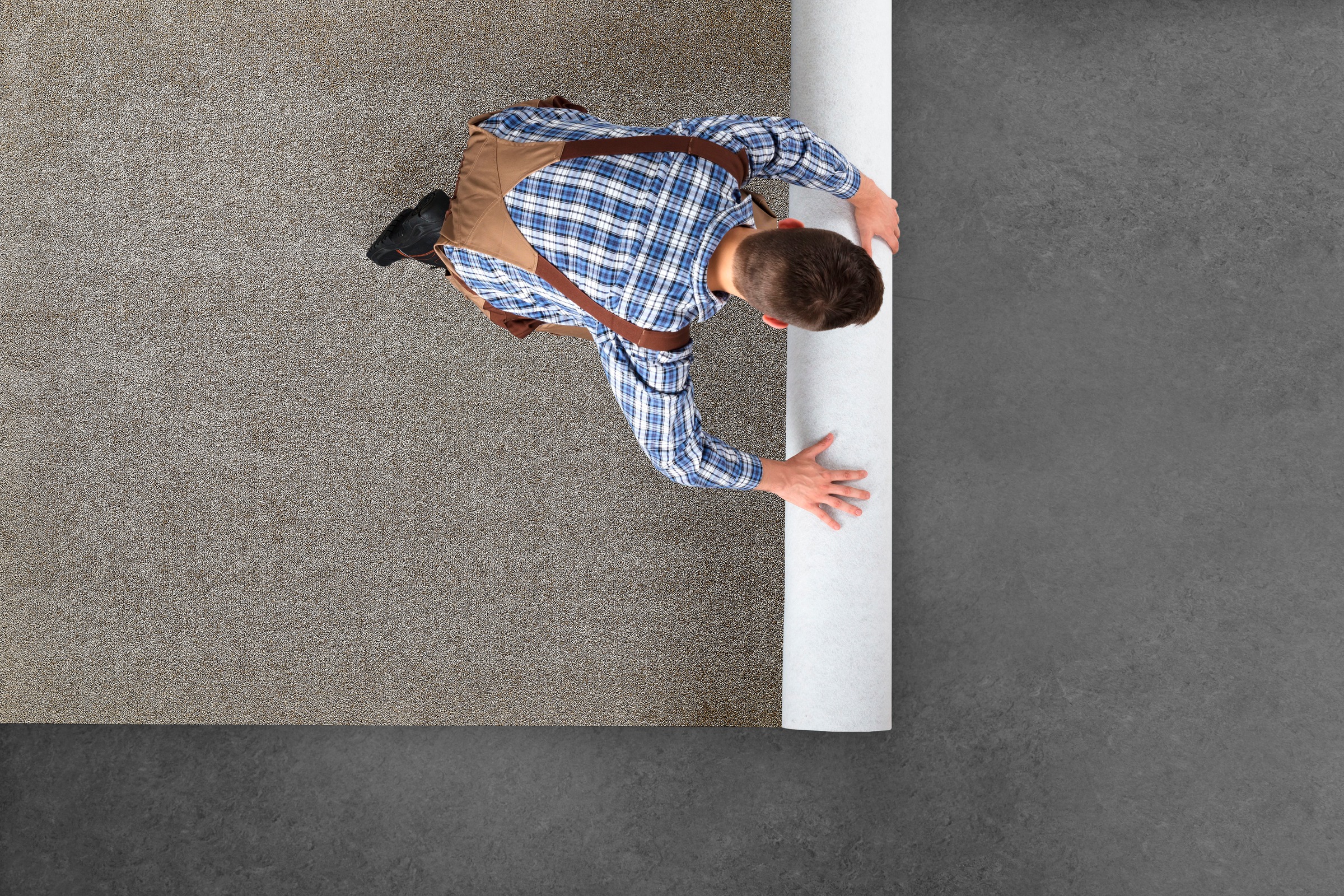 Andiamo Teppichboden »Genua, Kräuselvelours, Made in Netherlands«, rechteckig, 1,58 mm Höhe, Uni-Farben, Breite 400 cm, sehr weicher Flor, Schlafzimmer, Wohnzimmer