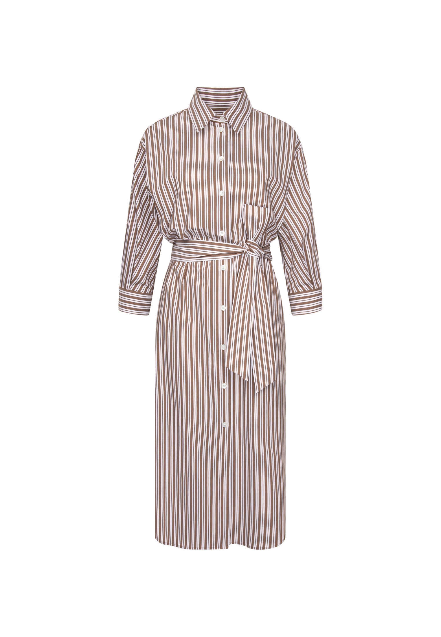 seidensticker Sommerkleid 3/4 Kragen Gestreift