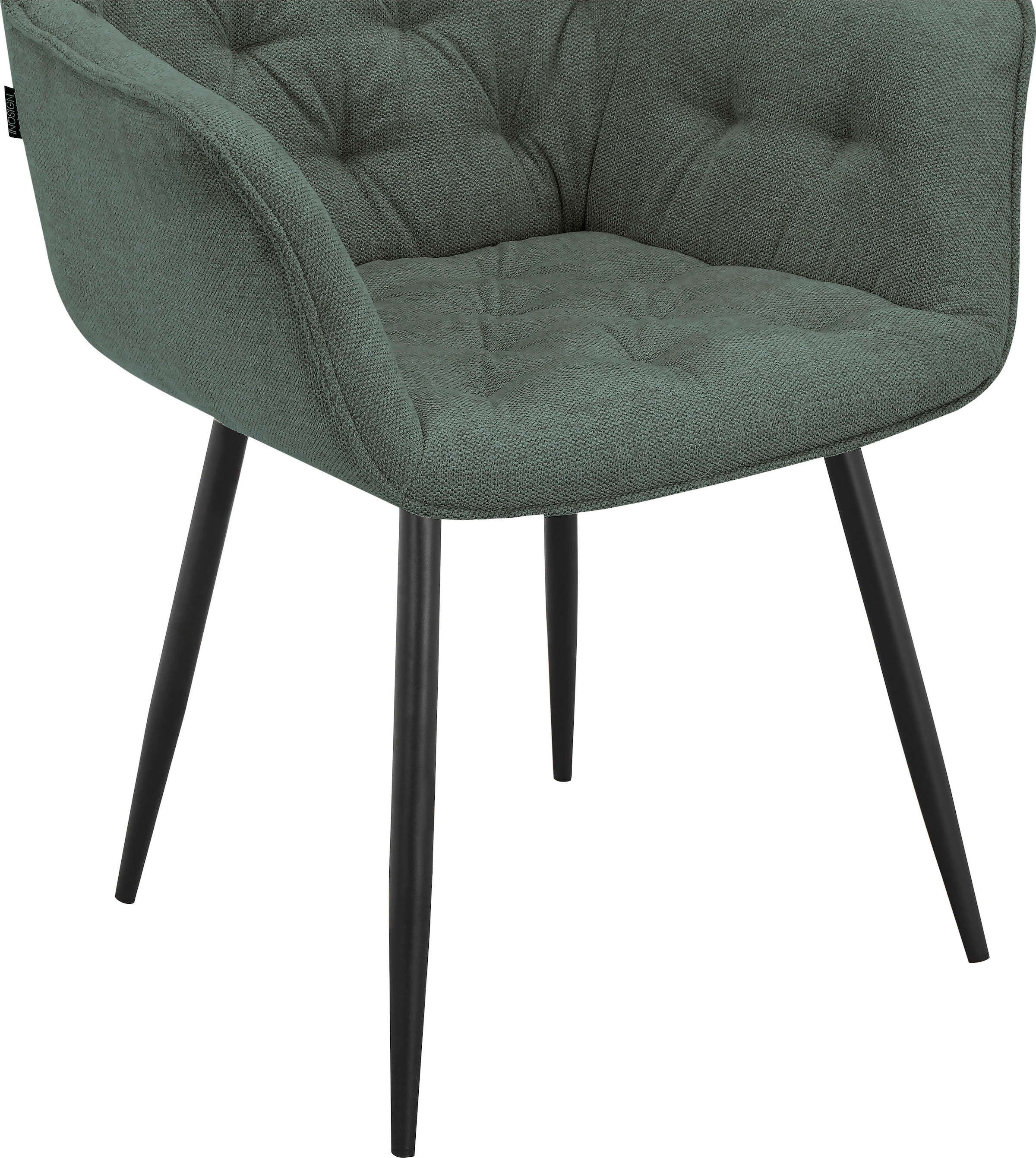 INOSIGN Esszimmerstuhl »Jaciara«, 2 St., Webstoff, im 2er Set erhältlich, Sitz und Rücken gepolstert, Sitzhöhe 48,5 cm