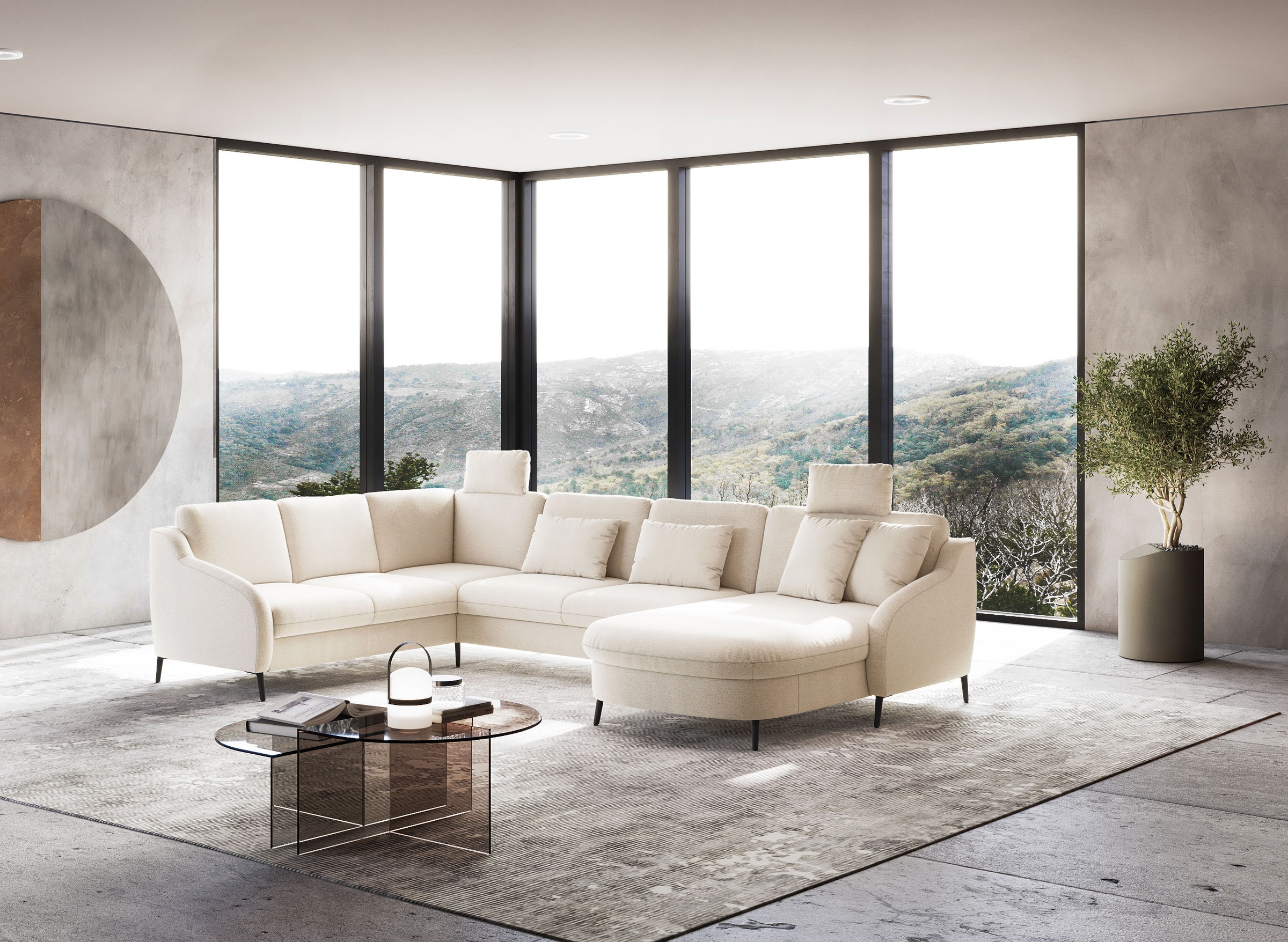 sit&more Wohnlandschaft »Soul U-Form«, wahlweise mit Bettfunktion und Bettkasten oder Schubkasten