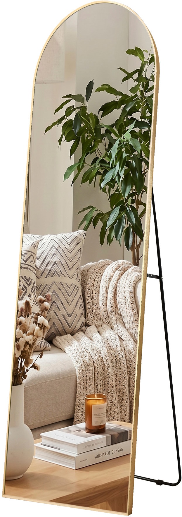 OTTO home Spiegel »Standspiegel Addrik, wahlweise in 2 Größen 150x40cm oder 180x60cm« Ganzkörperspiegel mit Sicherheitsglas, in verschiedenen Farben