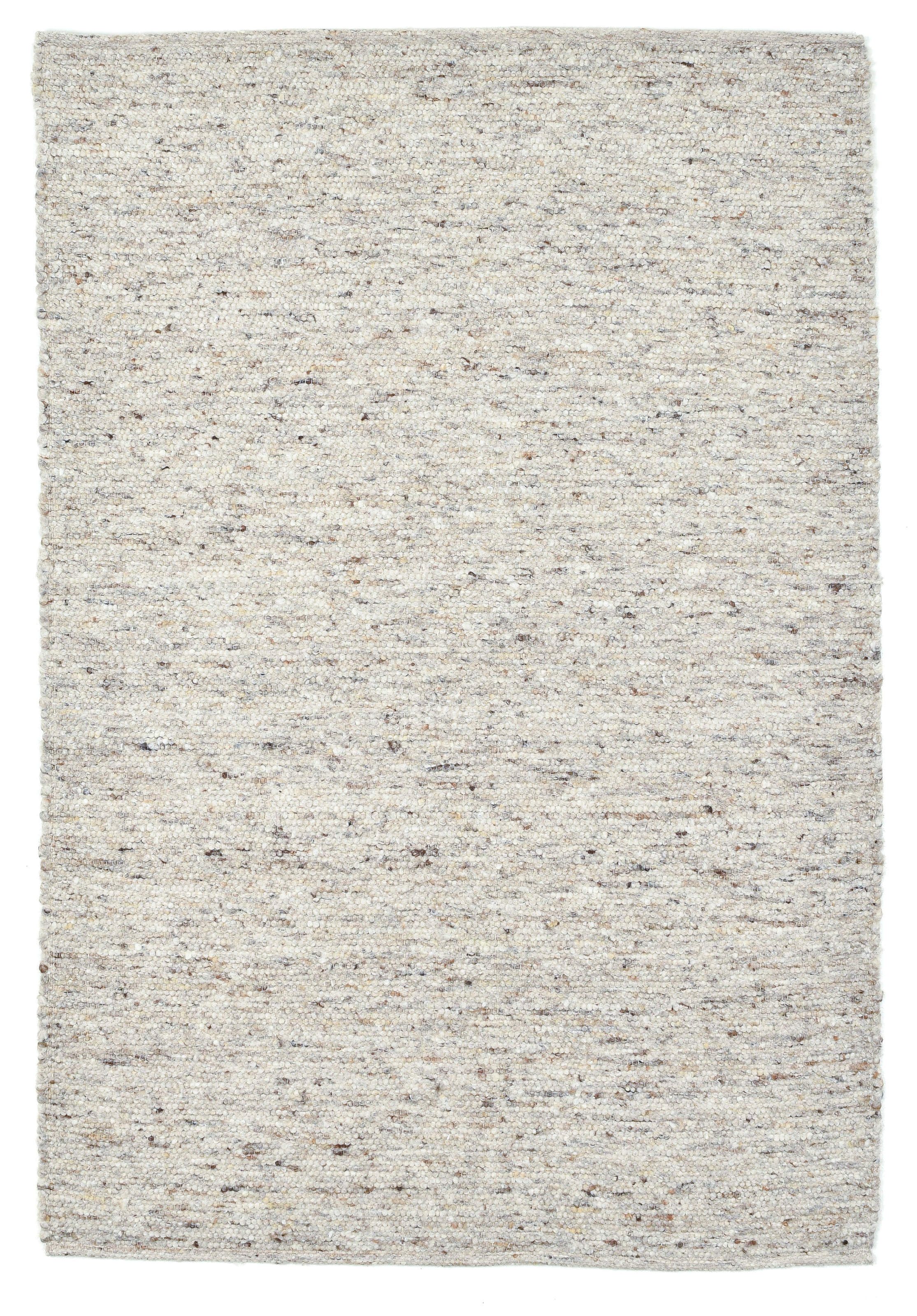 my home Wollteppich »Greith« rechteckig 12 mm Höhe Wendeteppich, meliert, reine Wolle, handgewebt, Scandi, Wohnzimmer