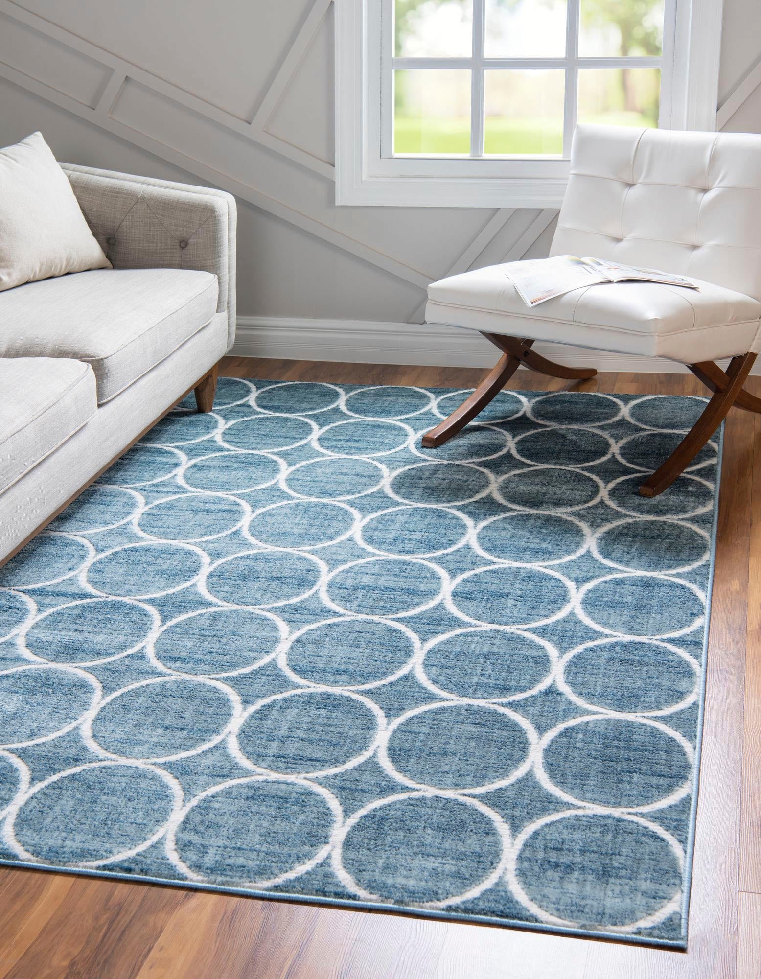 Myflair Möbel & Accessoires Teppich »Titan Trellis, LAGERRÄUMUNG!«, rechteckig, 13 mm Höhe, Kurzflor, gewebt, modernes Design, Motiv Kreise