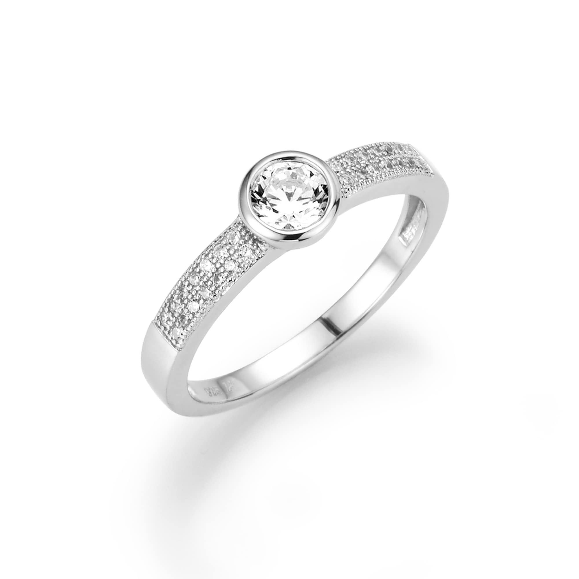 Verlobungsring »Ring wundervoll mit Zirkonia, Silber 925«