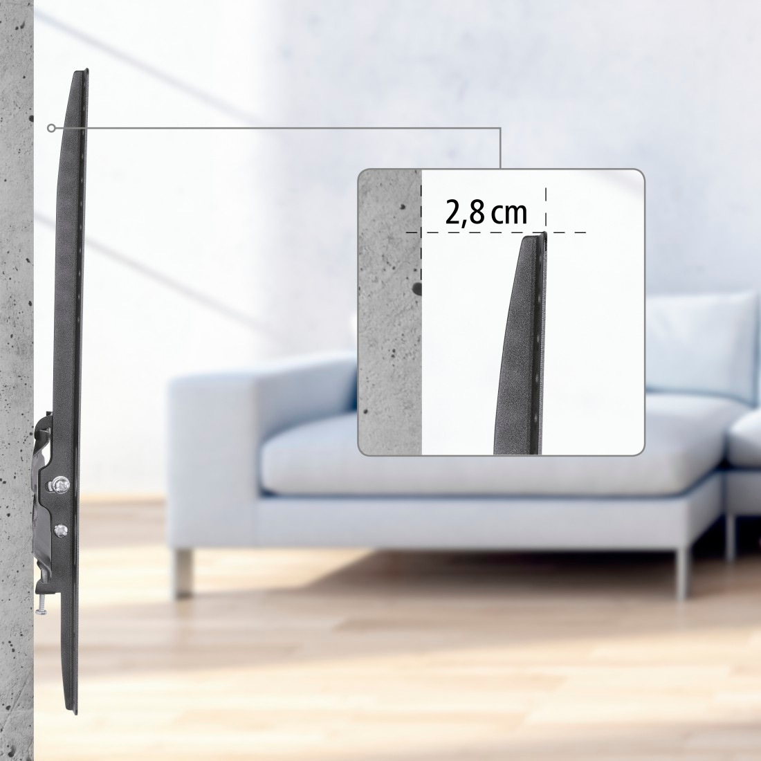Hama TV-Wandhalterung »Wandhalterung (neigbar, VESA 400x400, 32"- 65")« bis 165 cm Zoll