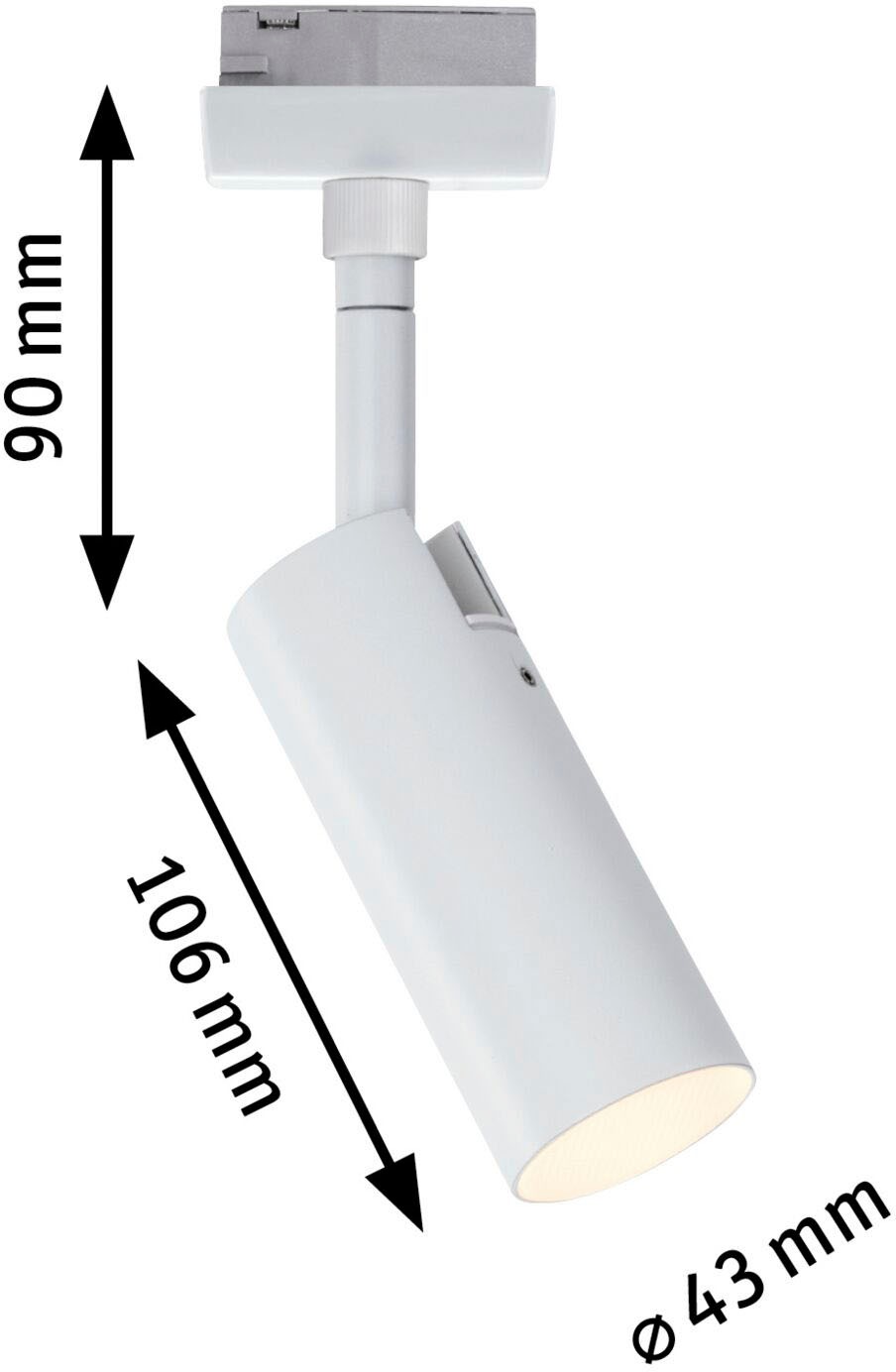 Paulmann Schienensystem-Leuchten »URail Spot Tubo 1x4W 3000K  230V« 1 Stk. tlg. 3-Step-Dimmbar