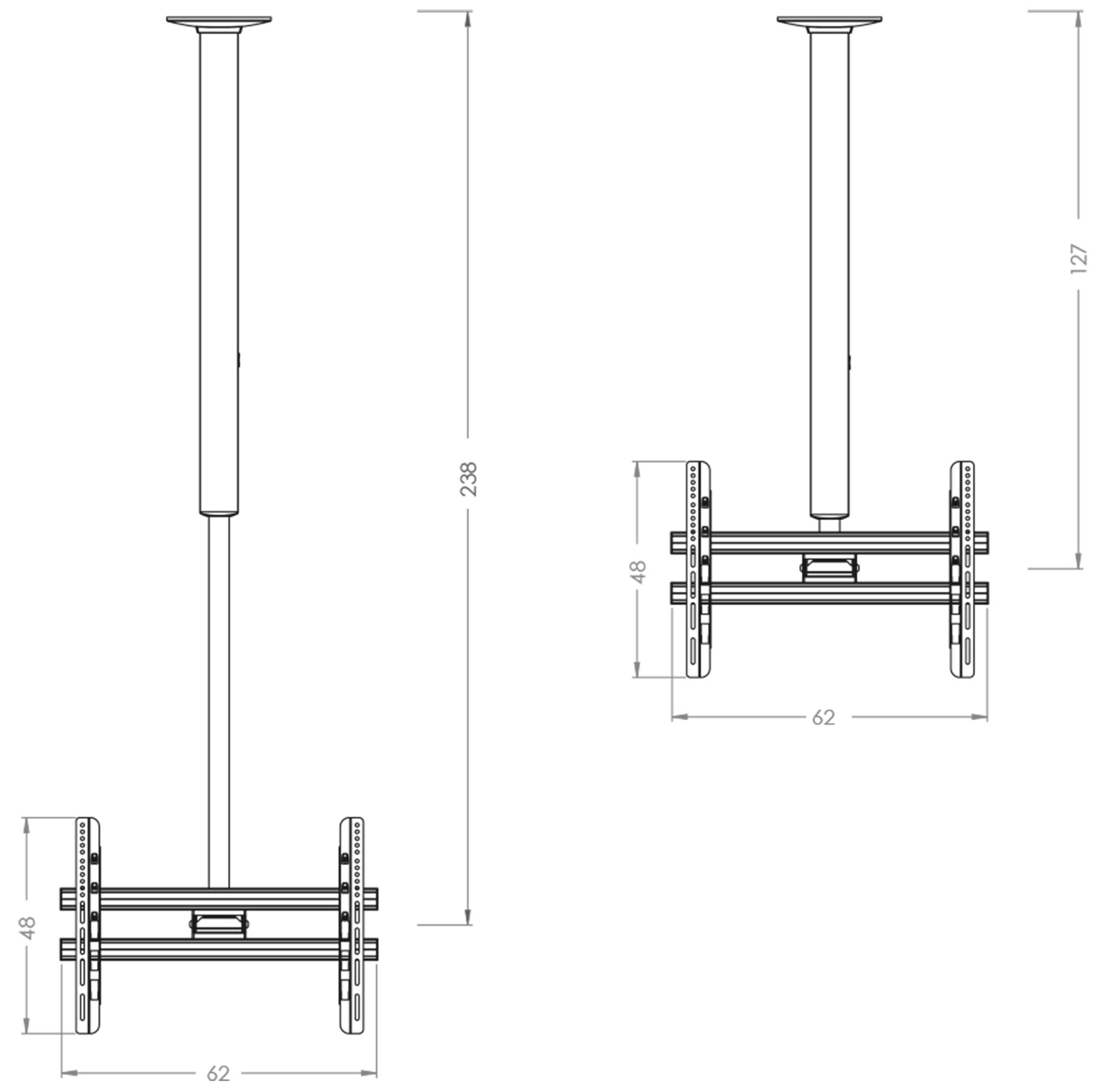 VCM TV-Deckenhalterung »Universal VESA TV Deckenhalterung CM4 Maxi«, (VCM CM)