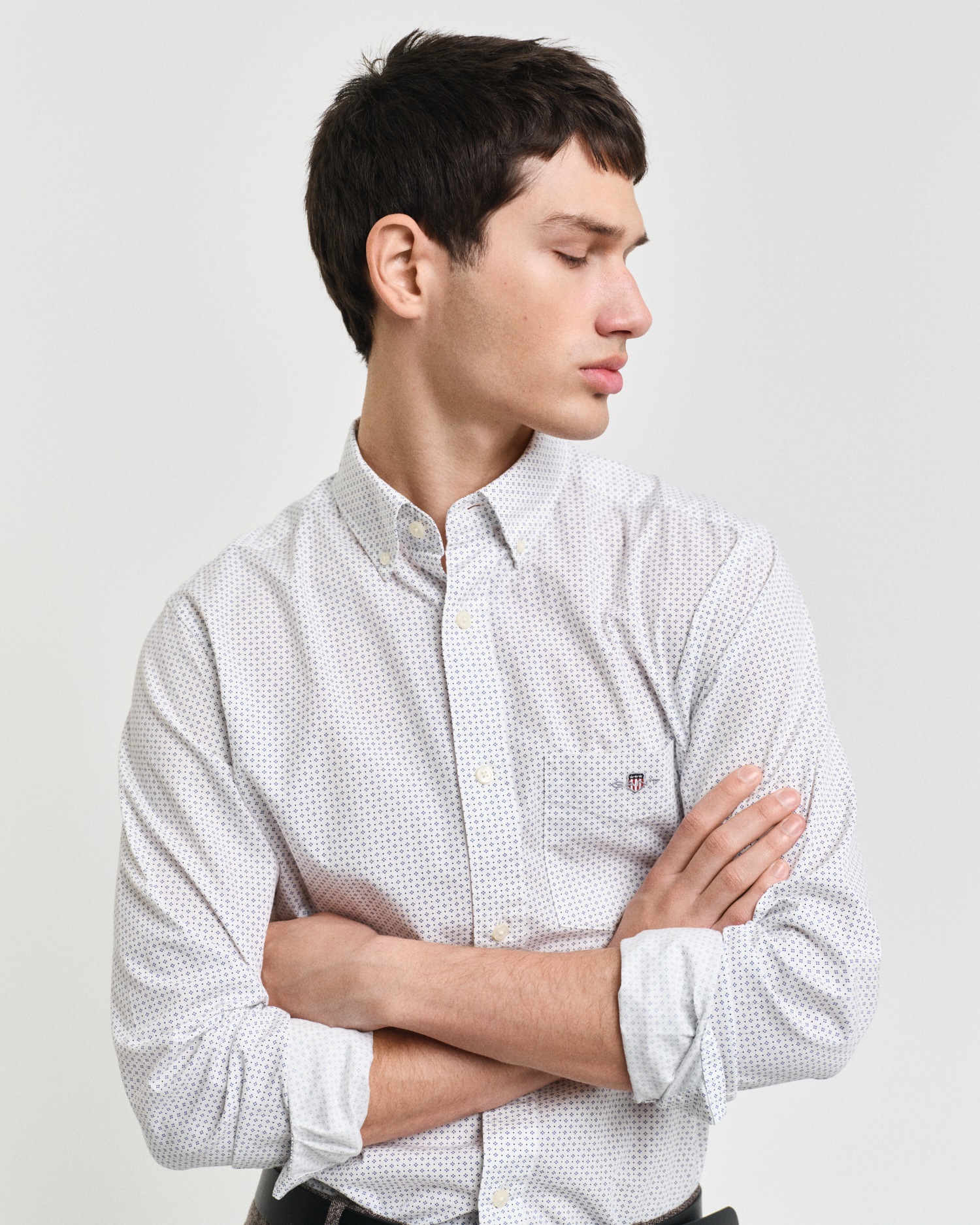 Gant Langarmhemd »REG MICRO PRINT SHIRT«, mit einem dezenten, durchgehenden Mikro-Print