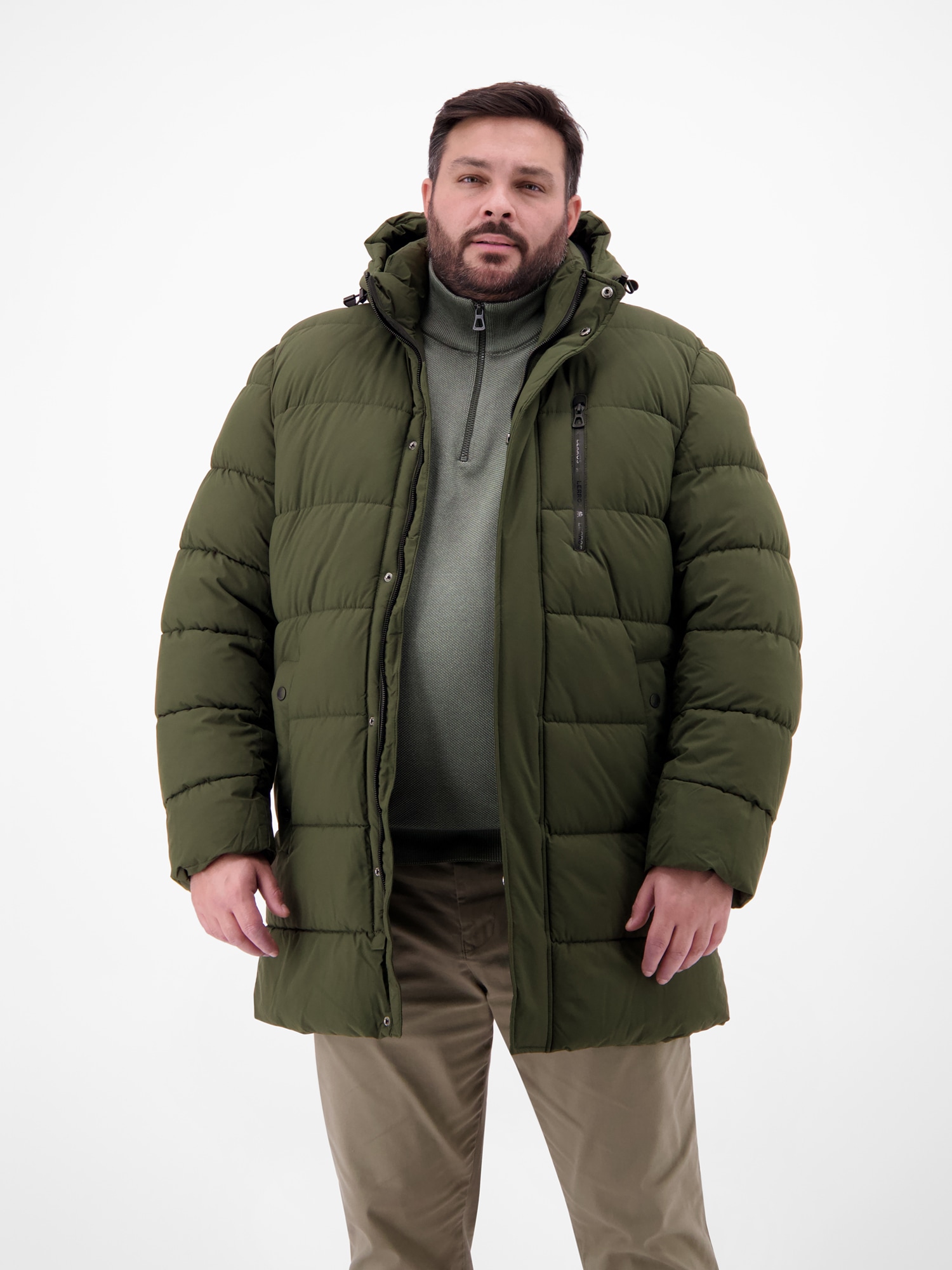 LERROS Winterjacke »LERROS Herren Steppjacke in Großen Größen« mit Kapuze Wasser- und windabweisend, atmungsaktiv