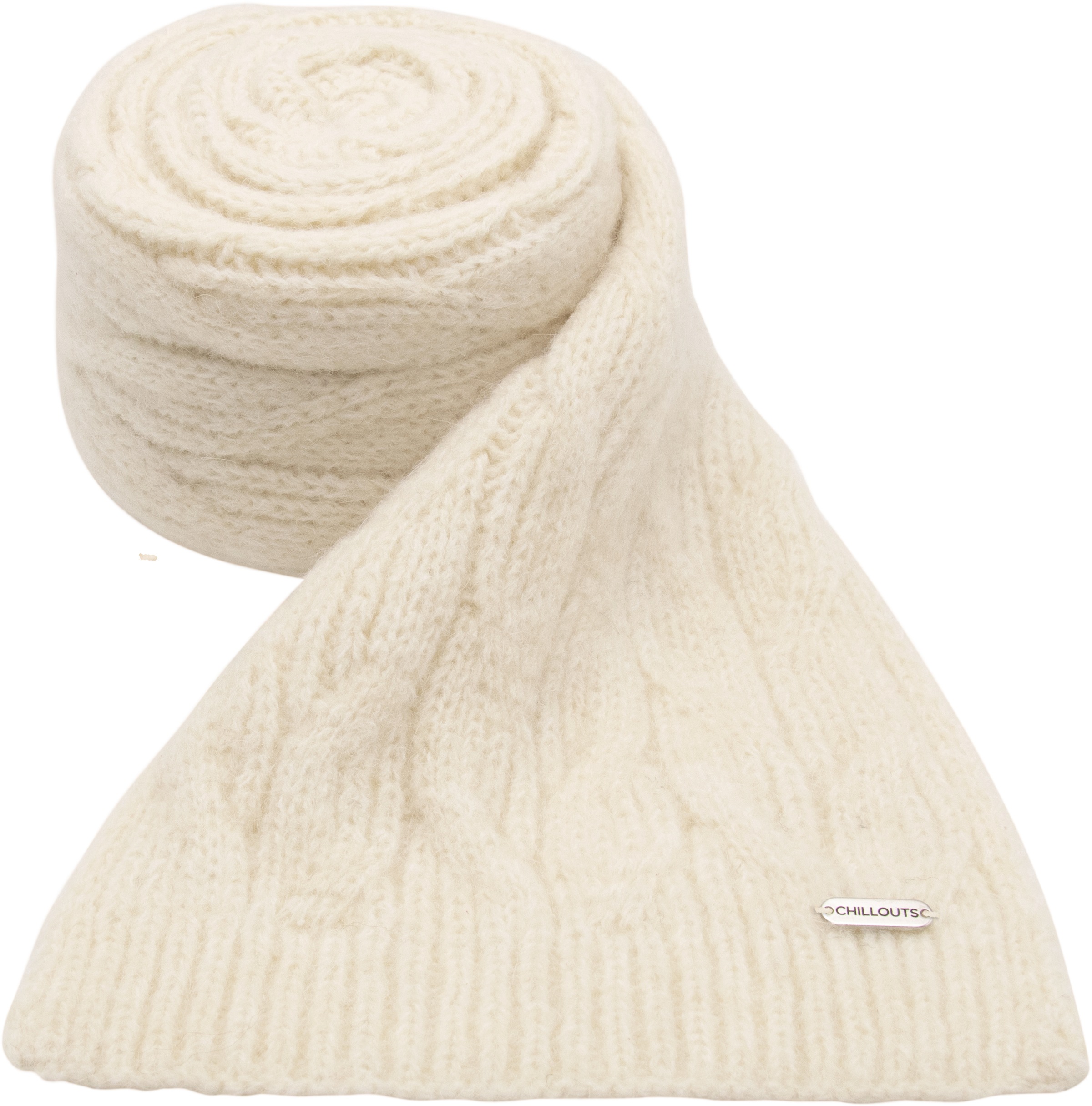 chillouts, Damen, »Giralda Scarf« mit eleganter Struktur & angenehmer Länge, cream, cream, Unisex Strickschal von CHILLOUTS