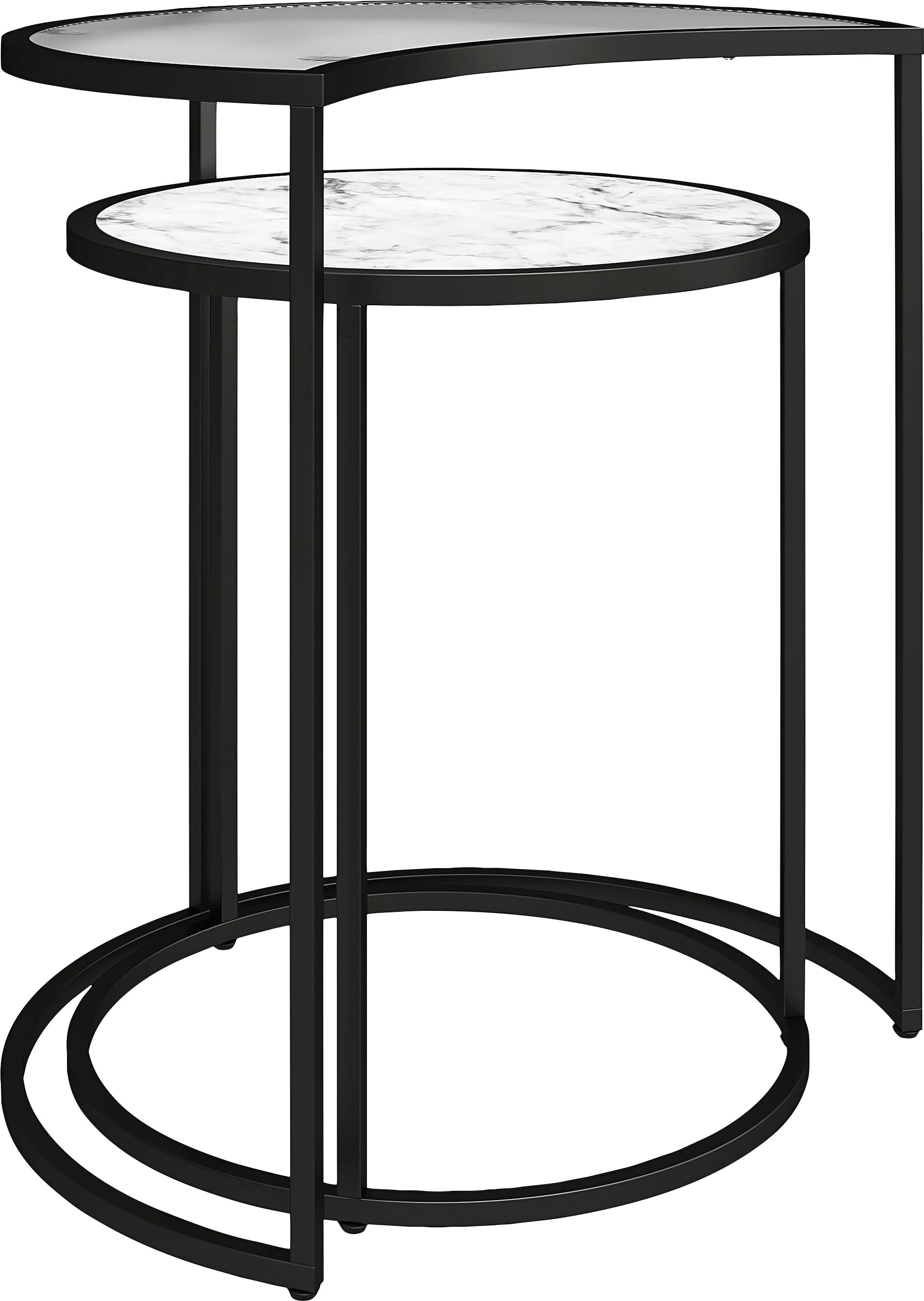 Dorel Home Beistelltisch »Moon«, (2 St.), Tischplatte aus Glas, pflegeleichte Oberfläche, Höhe 55,5 cm