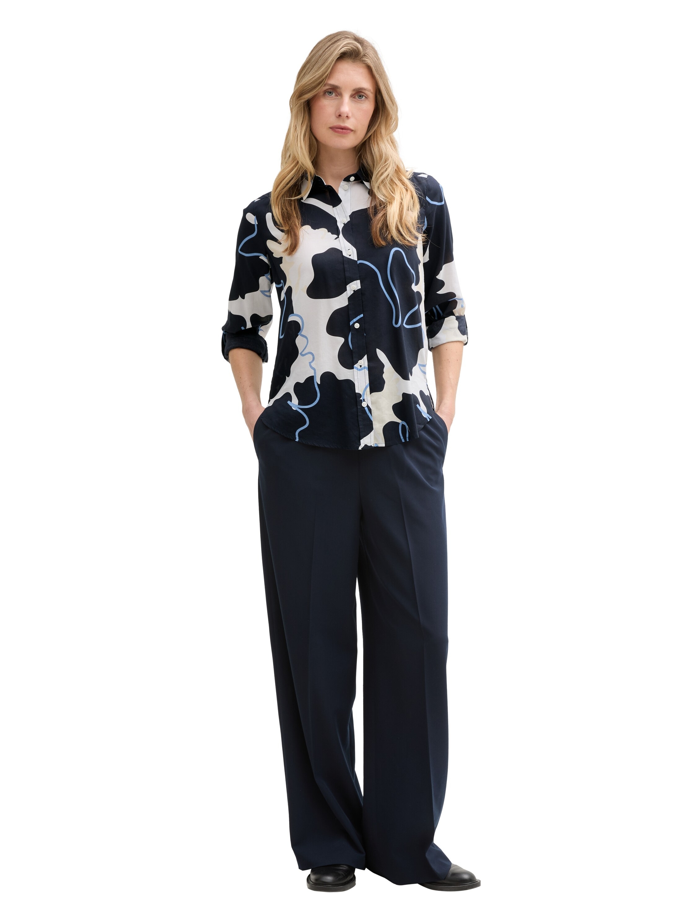 TOM TAILOR Langarmbluse, mit All-Over Print