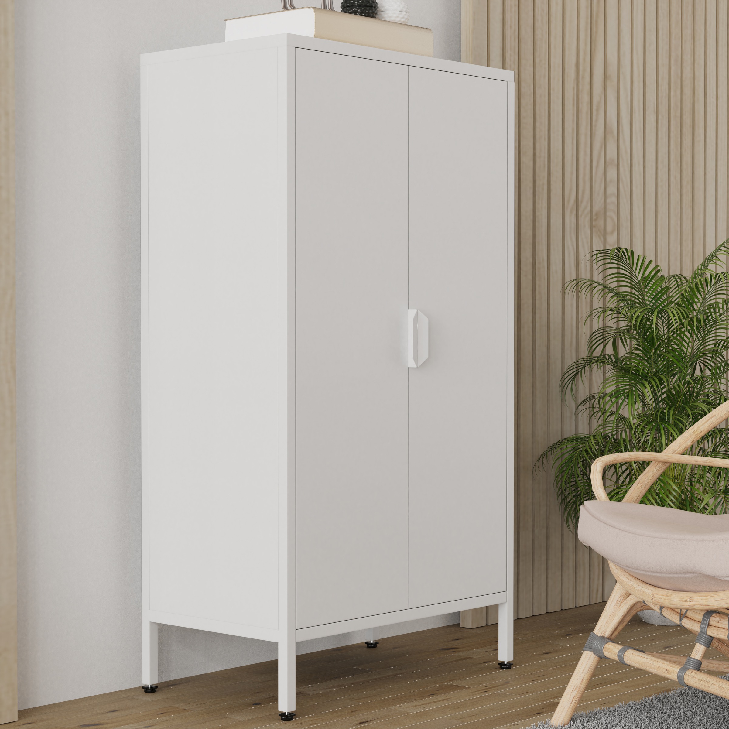 VCM Kommode »Stahl Kommode Sideboard Schrank Drehtüren Flokas M« 1 Stk. tlg.
