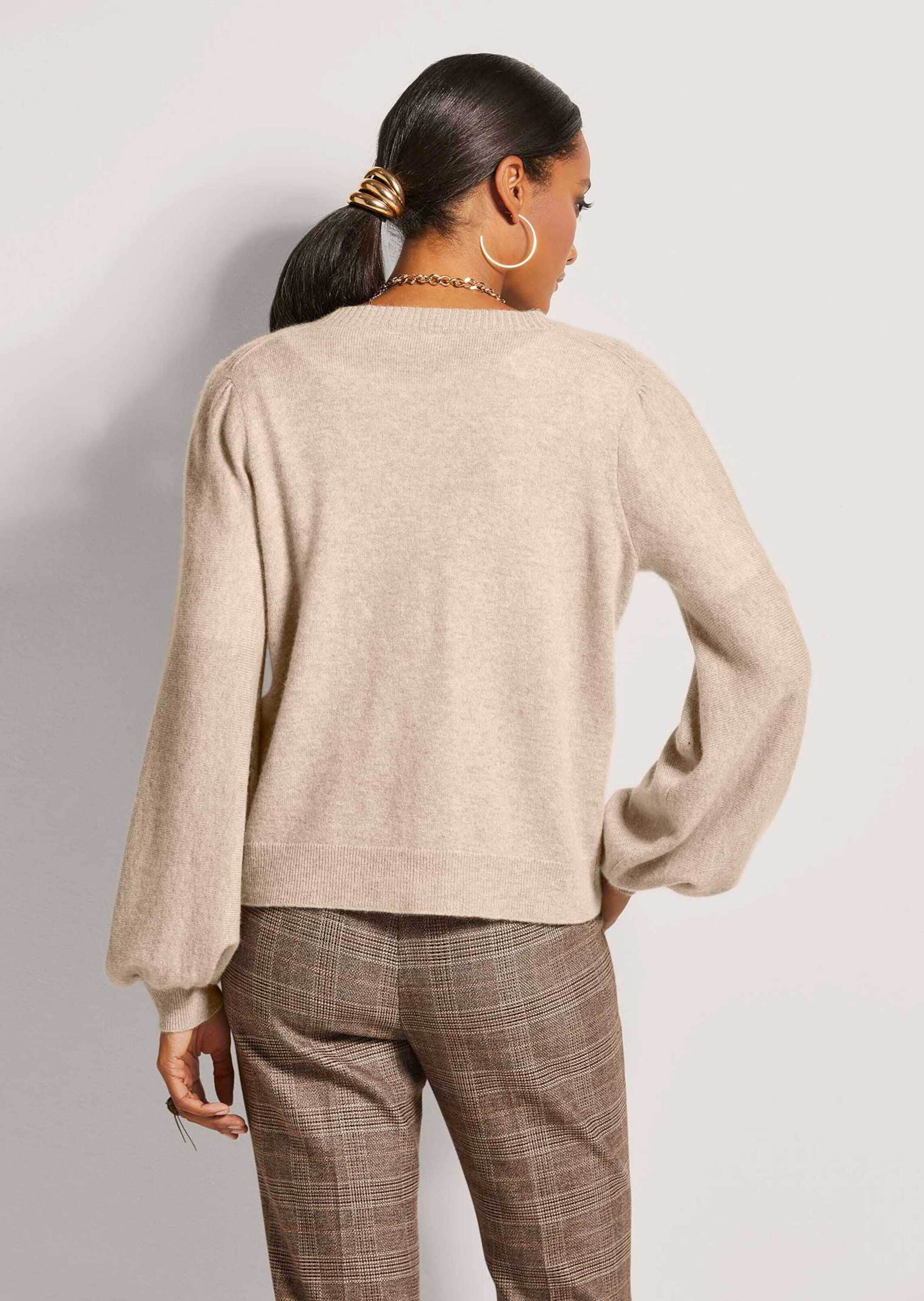 MADELEINE Strickjacke »Strickjacke Kaschmir-Cardigan mit Ballonärmeln«
