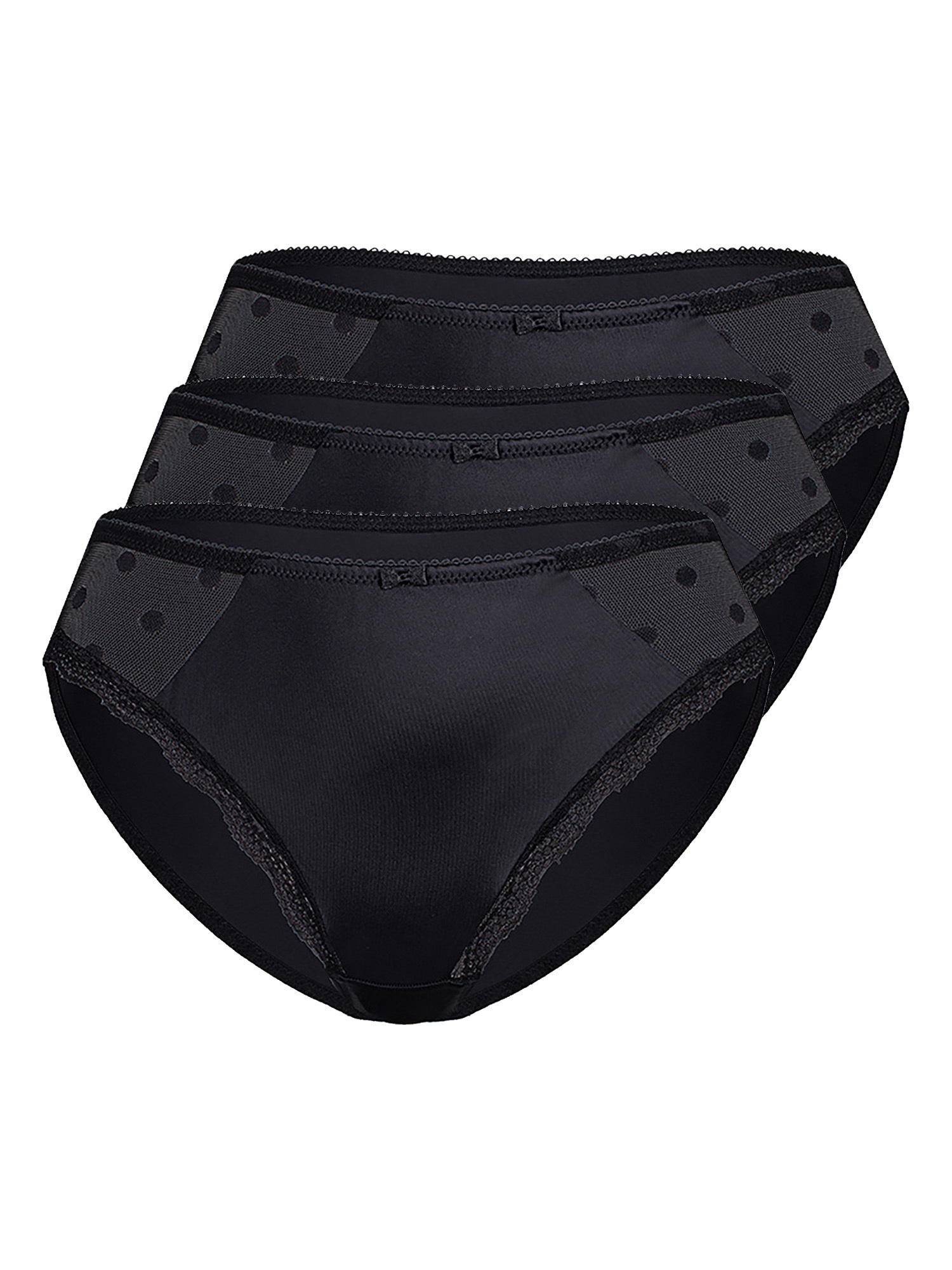 Sassa Slip »3er Pack Slip DOTTED MESH« 3 Stück, 3 Stk.