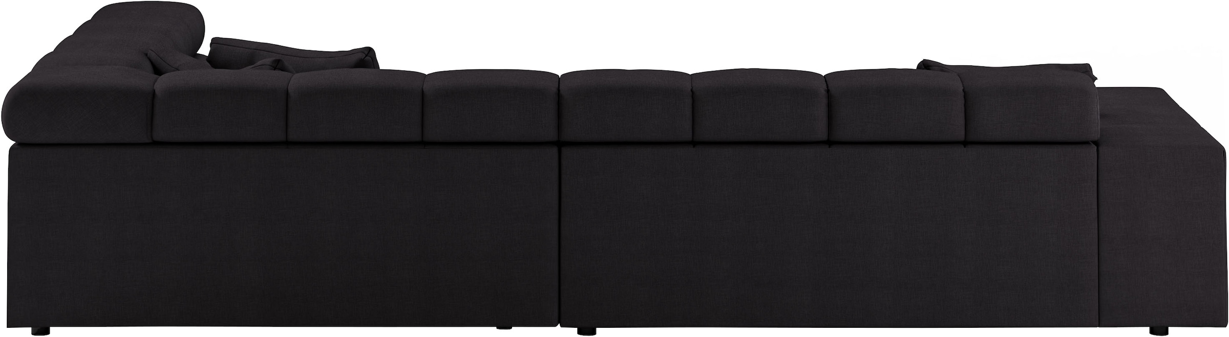 INOSIGN Ecksofa »Ancona incl. Kopfteilverstellung, Zierkissen Breite 319cm, L-Form«, wahlweise motorische Sitztiefenverstellung, auch in Cord + Easy Care