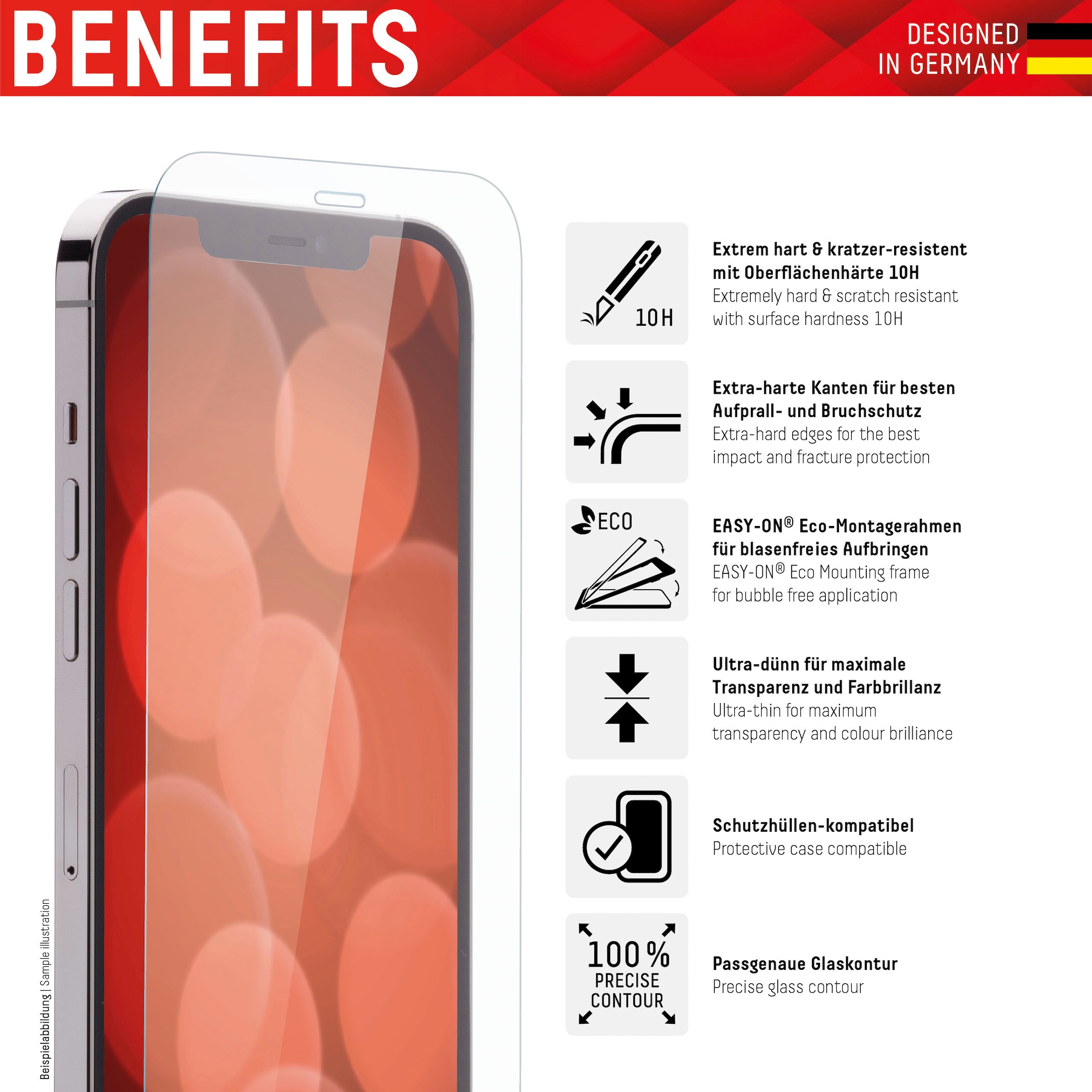 Displex Displayschutzglas »DISPLEX Real Glass Panzerglas für Apple iPhone 6/7/8/SE (2020) (4,7")« für Apple iPhone 6 / 7 / 8 / SE 2020