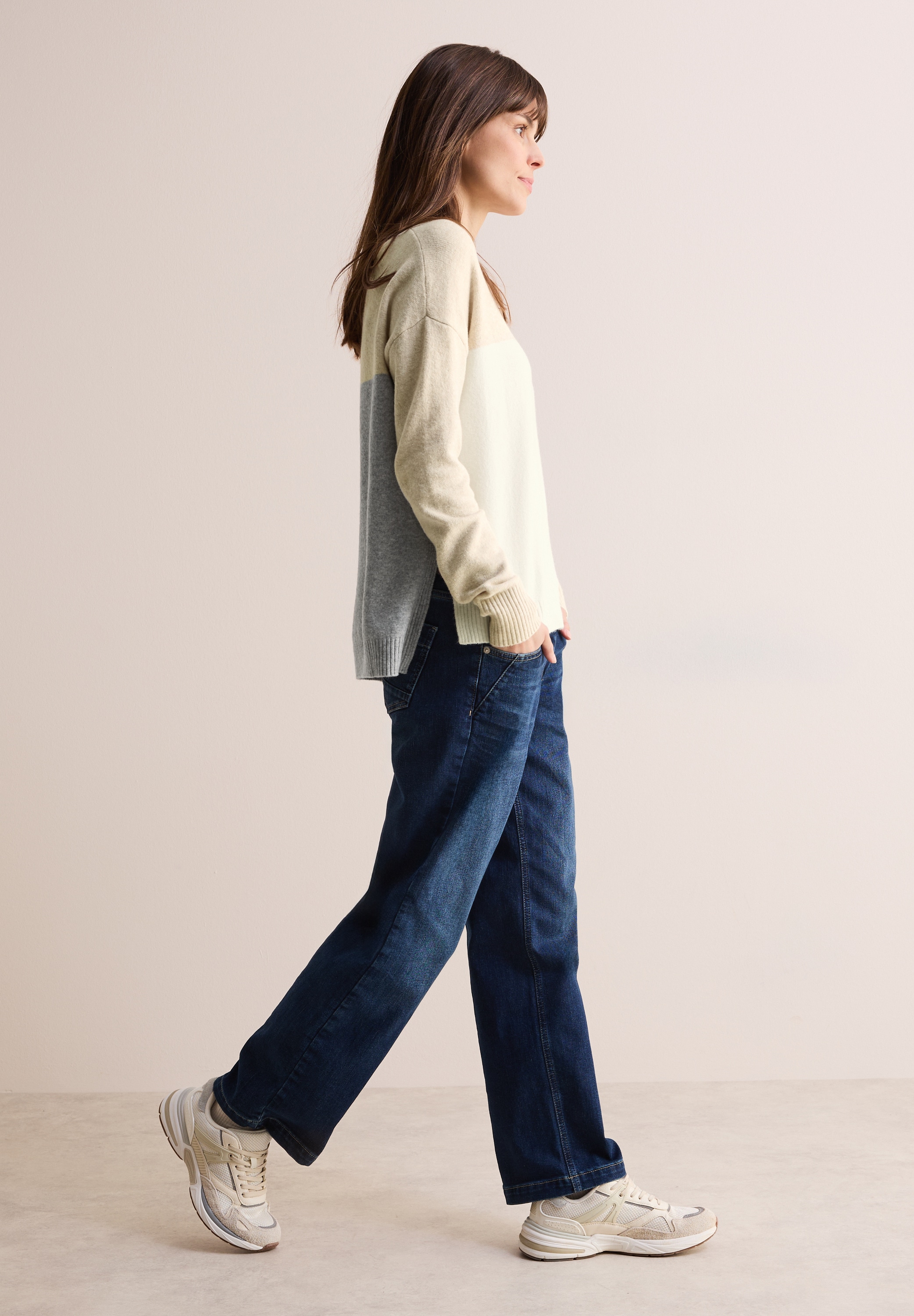 Cecil Strickpullover, mit Colorblocking