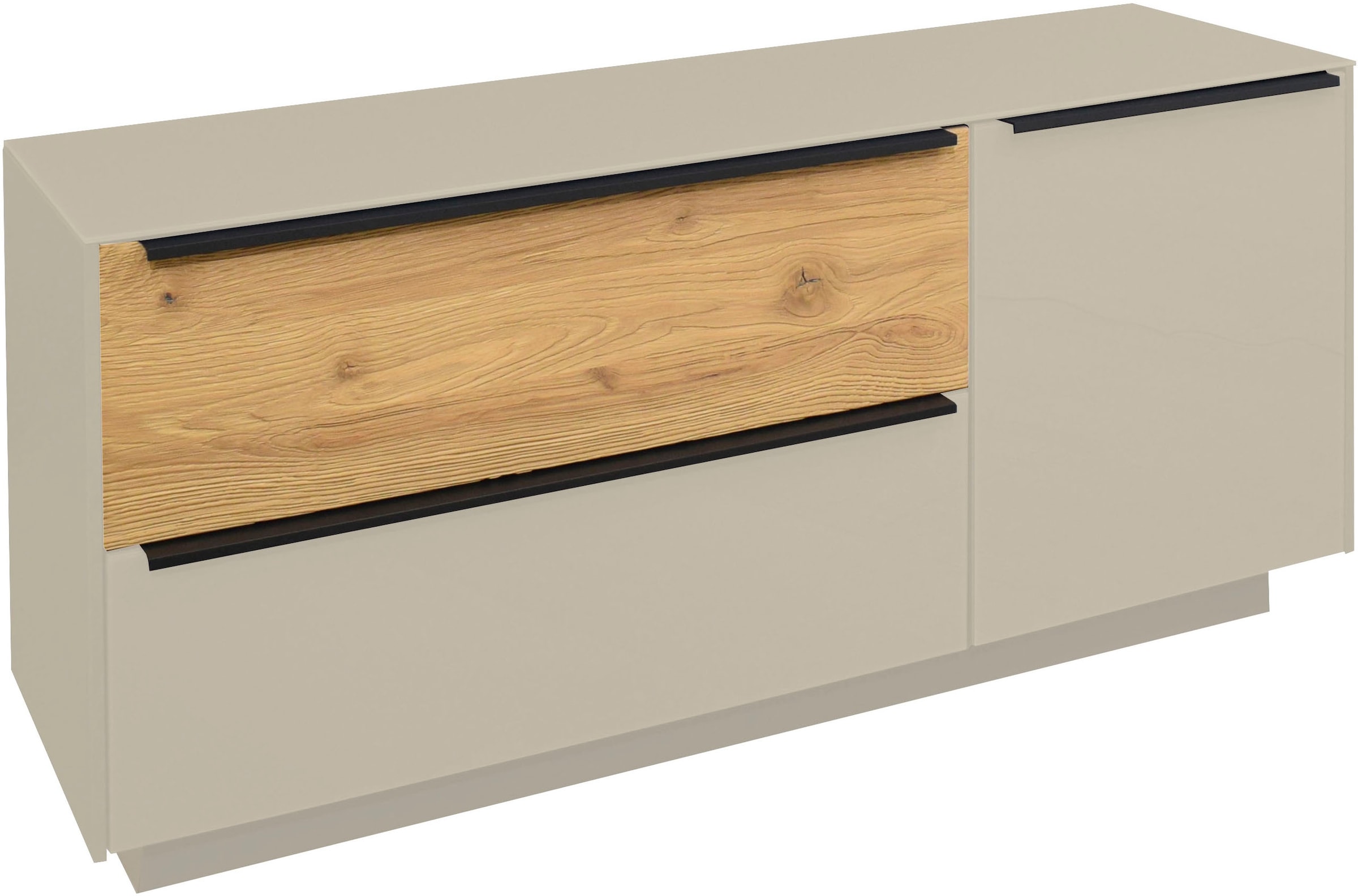 Mäusbacher Unterschrank »Nova Garderobe« Schubladenfront eiche massiv inkl. Griffbeleuchtung BHT 110x50x32 cm