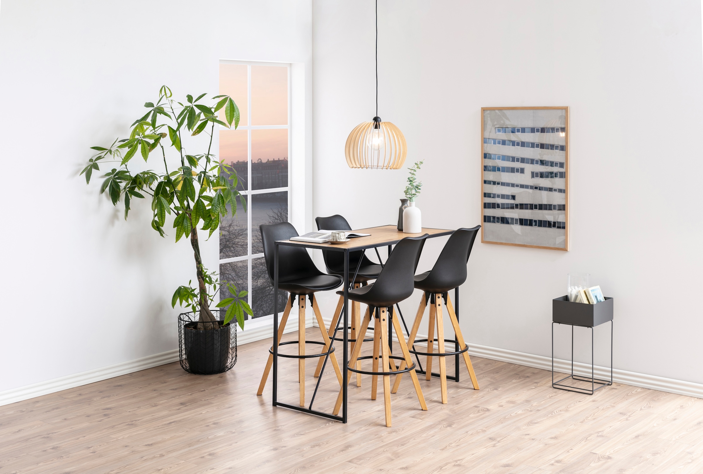 ACTONA GROUP Bartisch, mit schmalem Metallfuß, Breite 120 cm, in weiteren Variationen