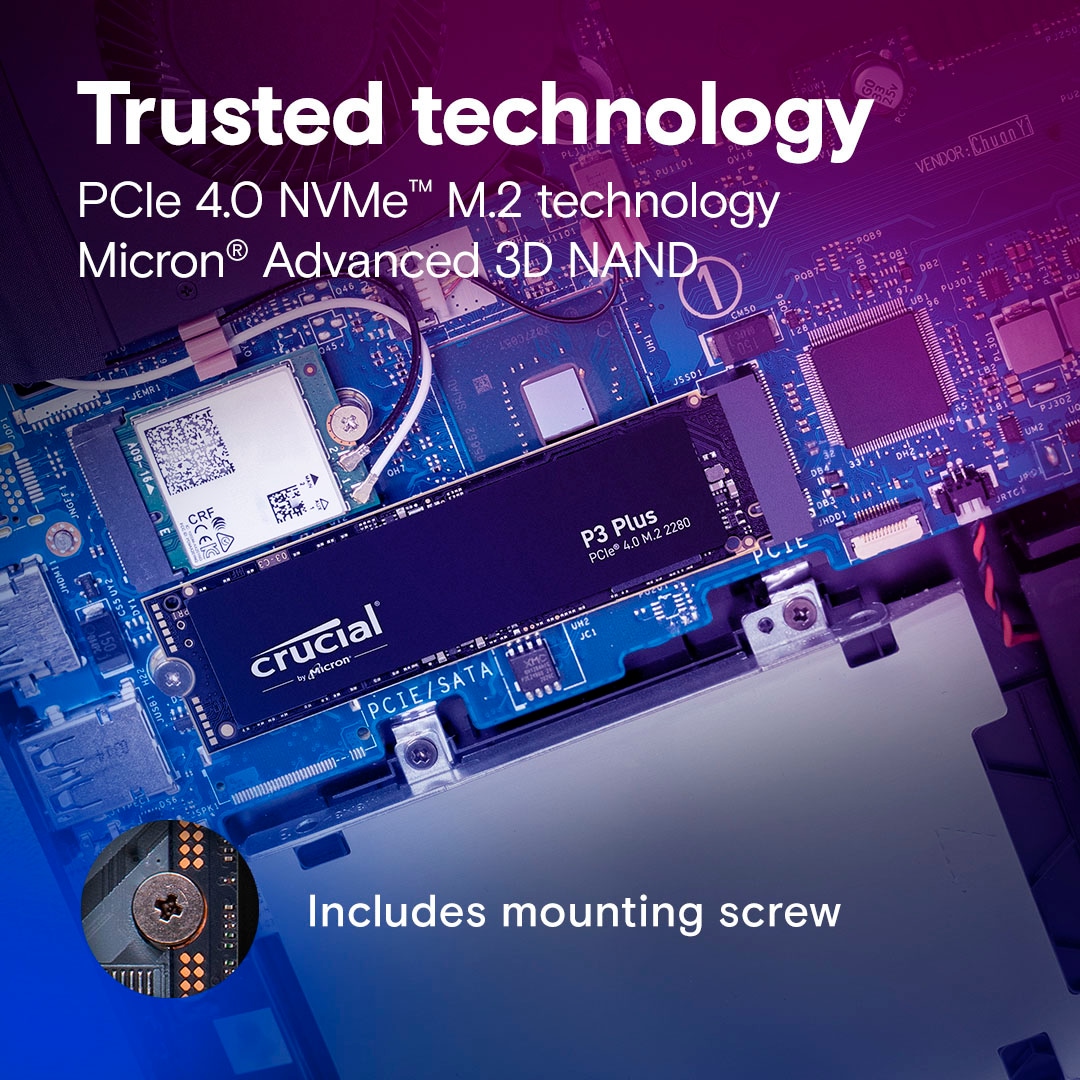 Crucial interne SSD »P3 Plus 4 TB«, Anschluss PCI Express 4.0