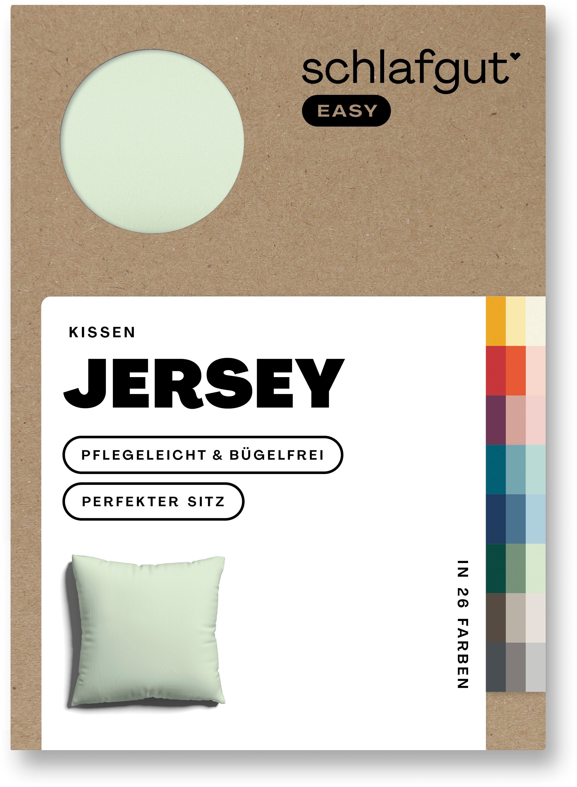 Schlafgut Kissenbezug »EASY Jersey«, (1 St.), Kissenhülle mit Reißverschluss, weich und saugfähig, Kissenbezug