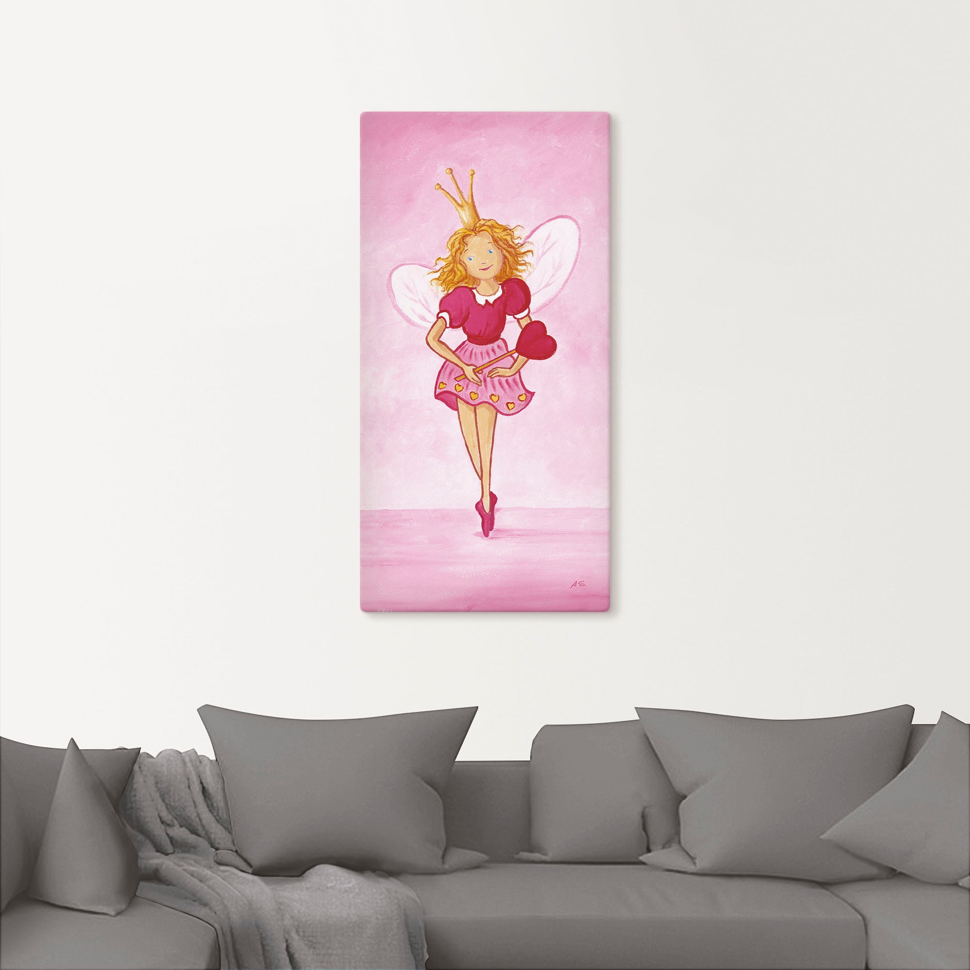 Artland Leinwandbild »Ballerina Josephina«, Geschichten & Märchen, (1 St.), auf Keilrahmen gespannt