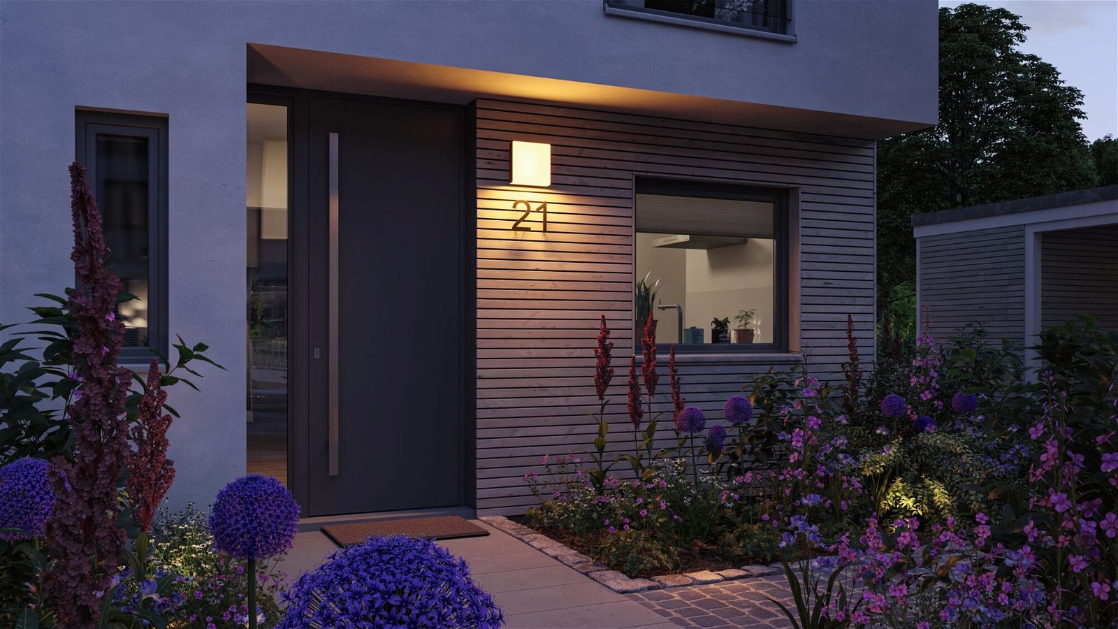Paulmann LED Außen-Wandleuchte »Azalena IP44 250x97mm 8,5W 700lm 230V Kunststoff, Aluminium«, 1 flammig, Smart Home Zigbee 3.0 Bewegungsmelder mit Hochfrequenz-Sensor