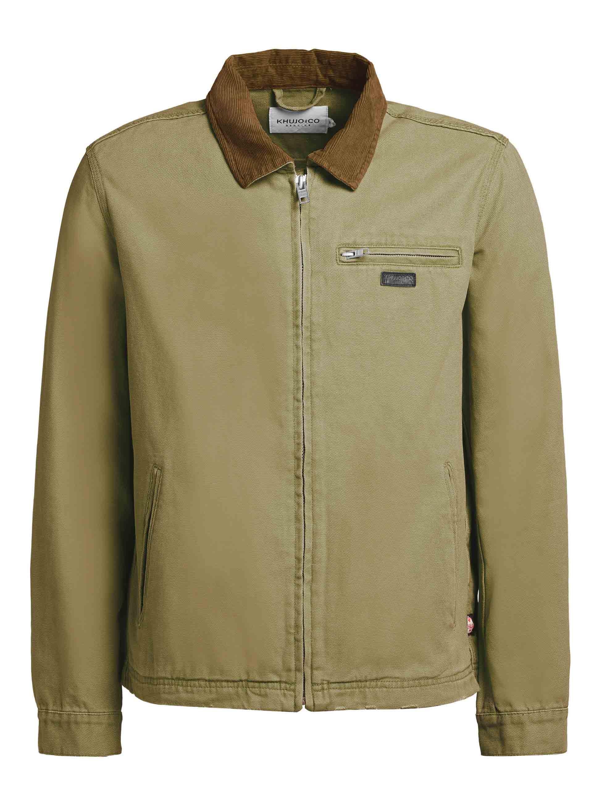 khujo Hemdjacke »Blousonjacke Deddy« ohne Kapuze Modische Herren Jacke mit Kordkragen