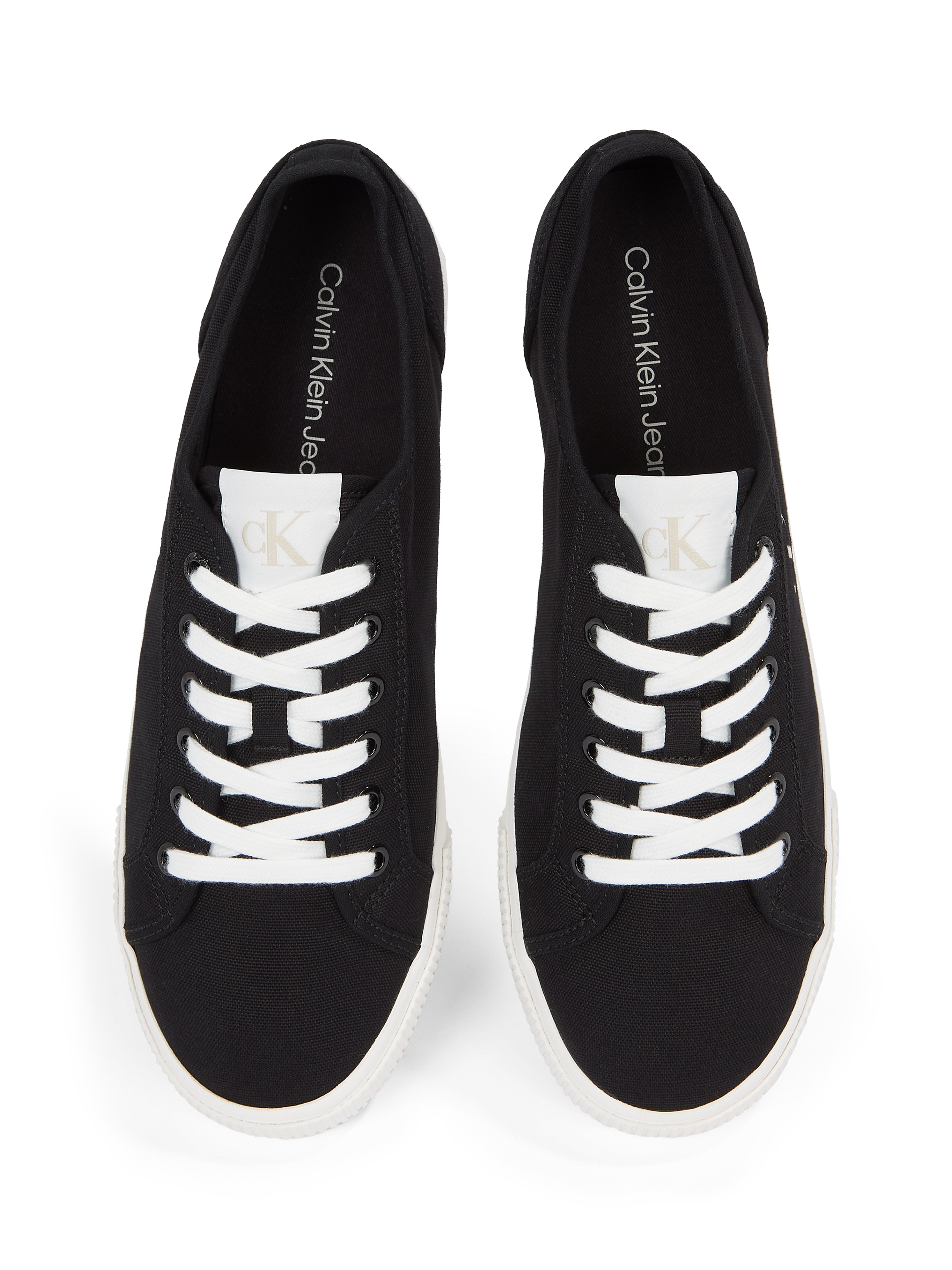 Calvin Klein Jeans Sneaker »ESS VULC LOW MG CANVAS«  Schnürschuh, Halbschuh, Freizeitschuh in klassischer Optik