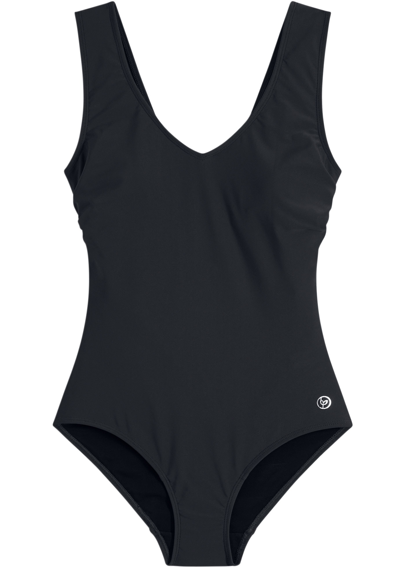 bonprix Badeanzug 1 Stk. mit V-Ausschnitt, Shape-Design, mit Elasthan-Anteil