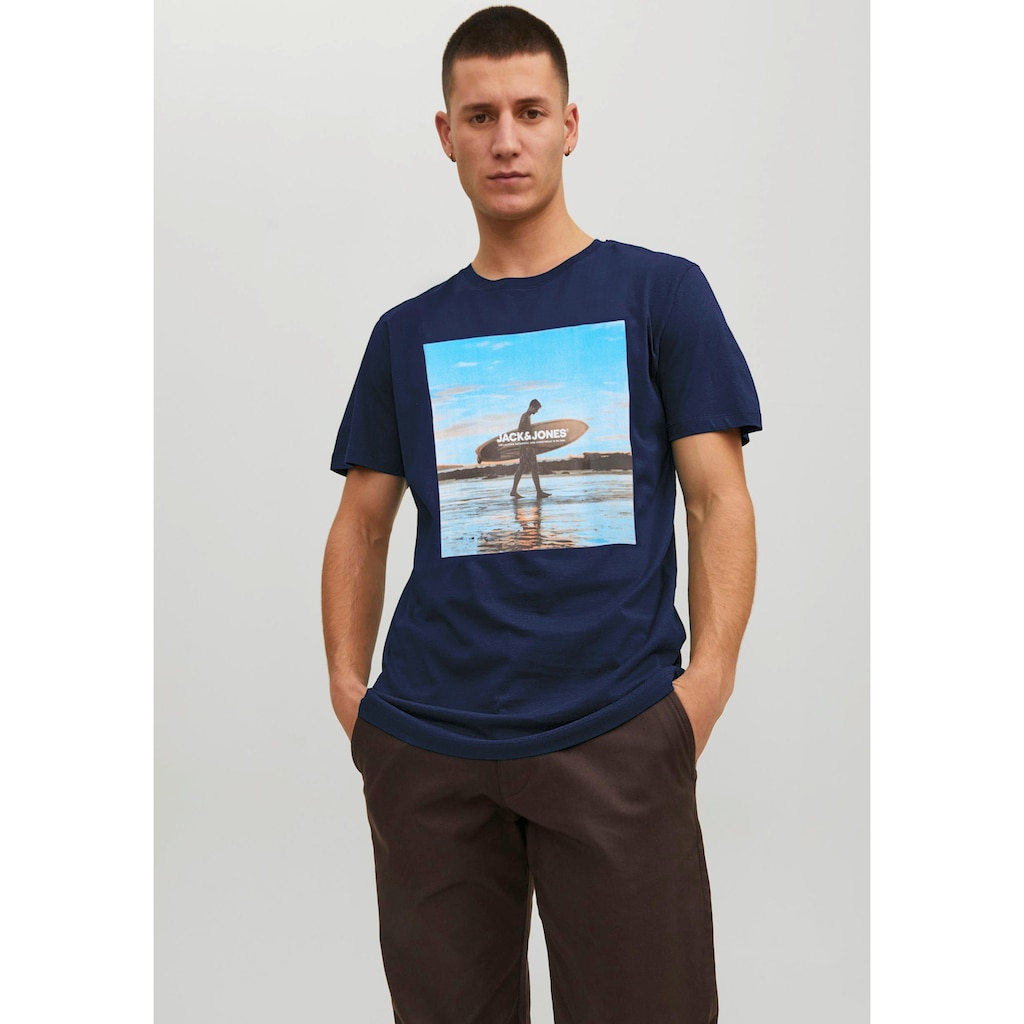 Jack & Jones Rundhalsshirt »JJGEM TEE SS CREW NECK«