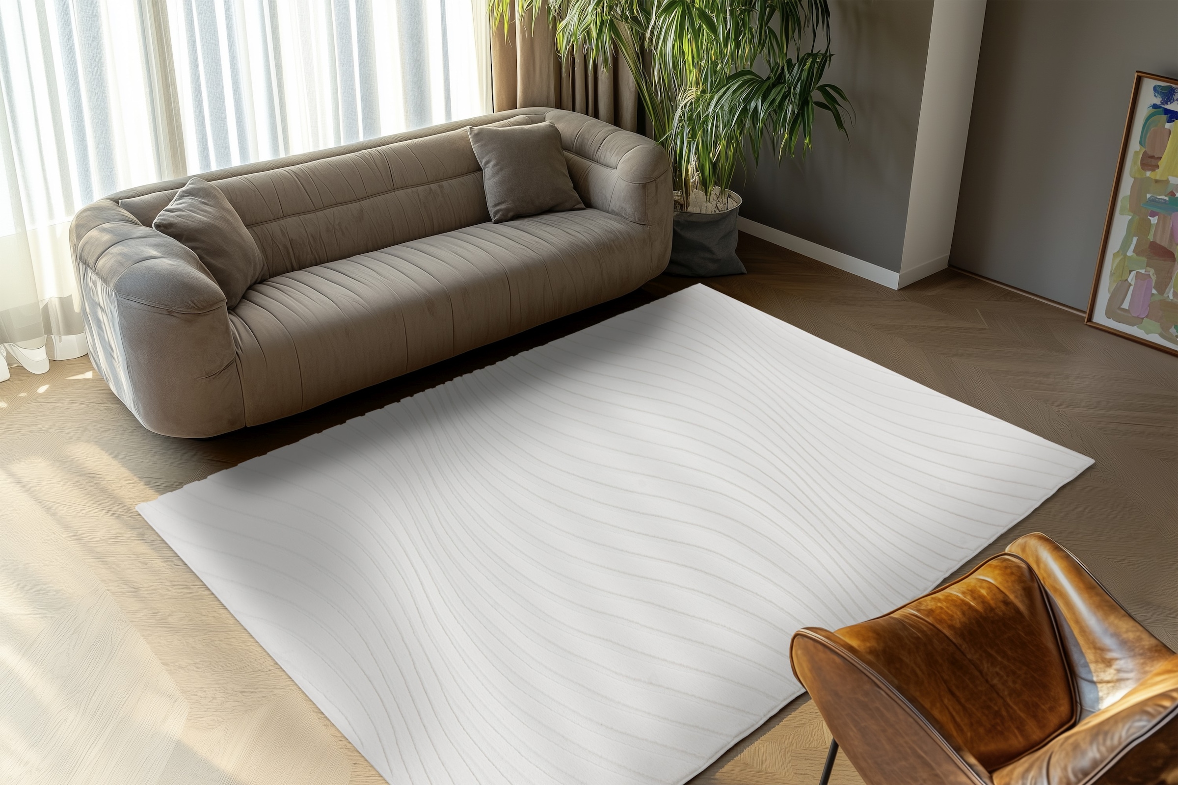 Kayoom Teppich »Kierk 325« rechteckig 16 mm Höhe Weicher Kurzflor, Wohnzimmer