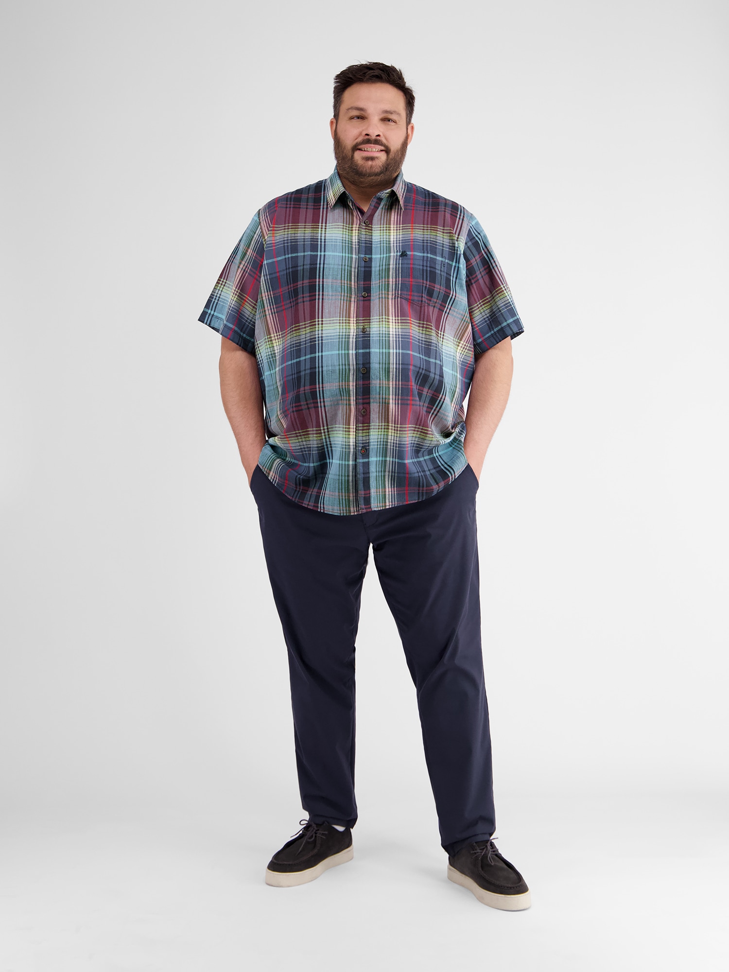 LERROS Kurzarmhemd »Sommerliches Karohemd in Übergrößen«