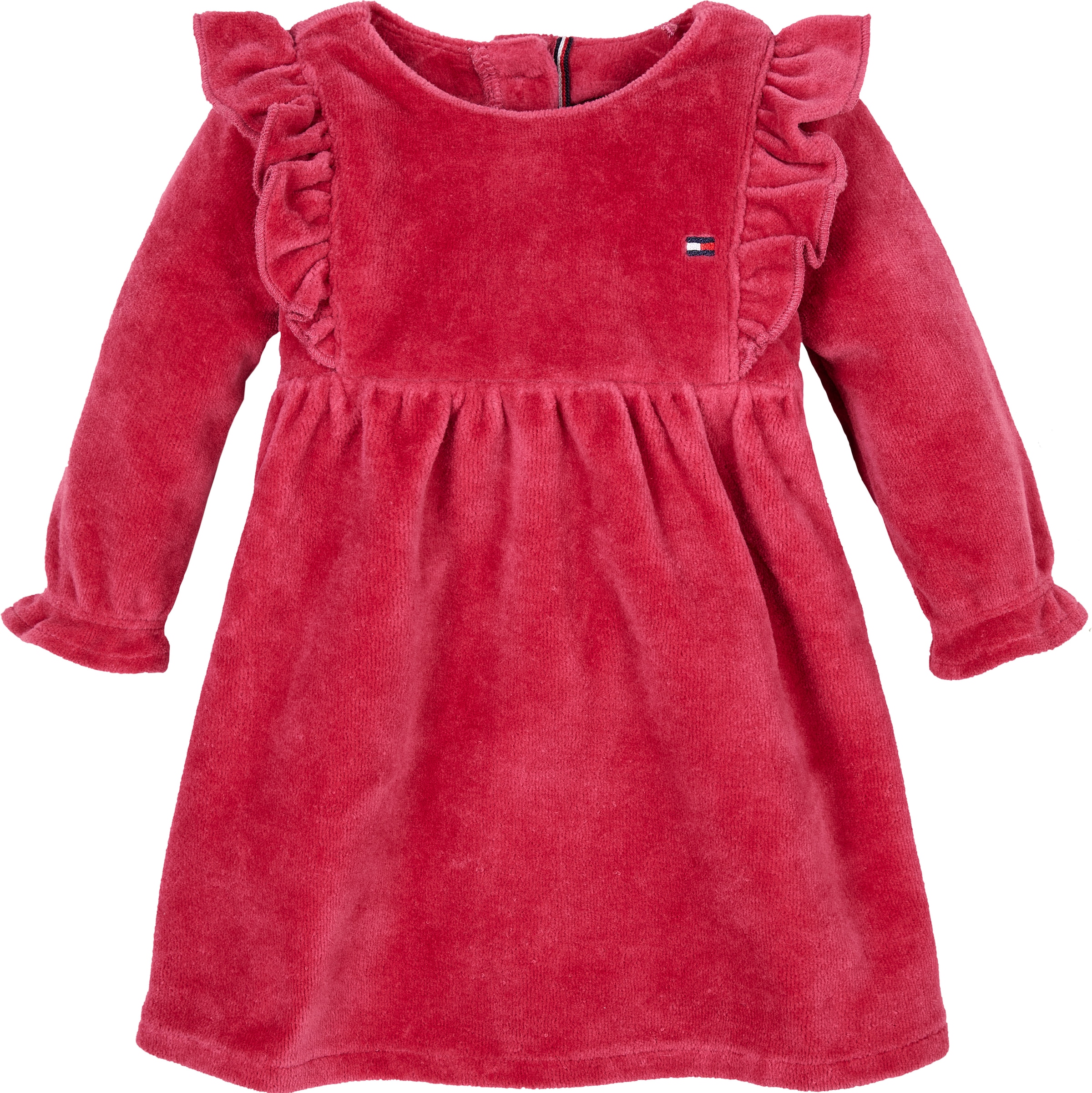 A-Linien-Kleid »VELOUR DRESS LS«, mit schöner Velour-Struktur