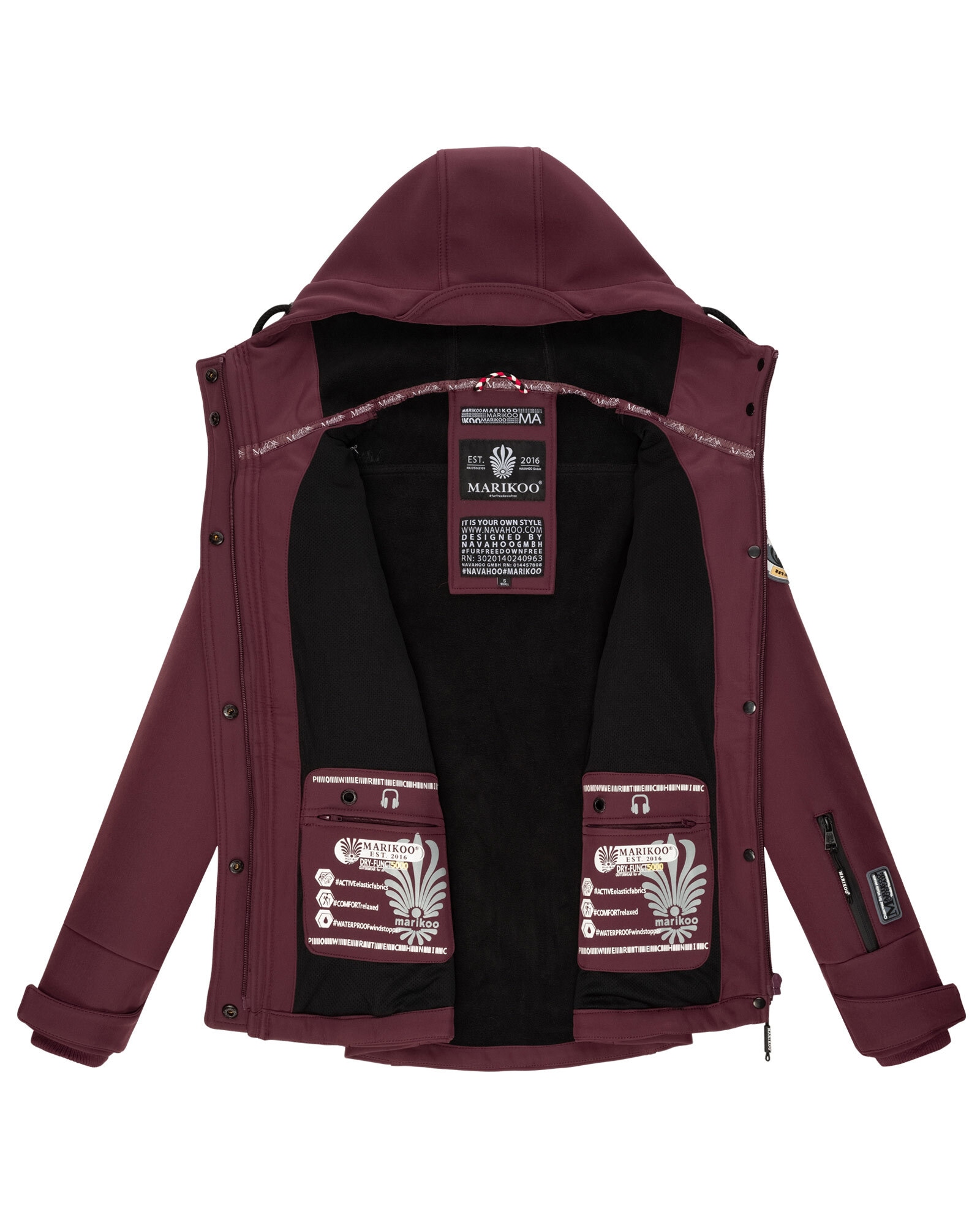 Marikoo Softshelljacke »Marikoo Kleinezicke Damen Softshell Jacke B864«