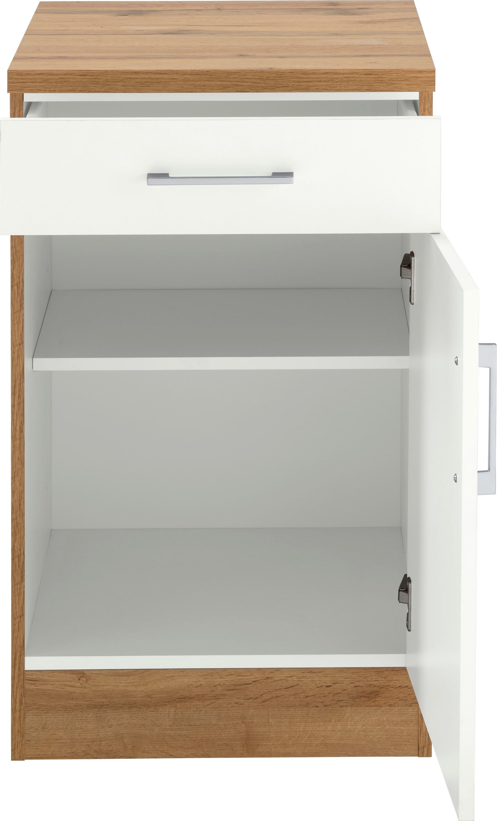 KOCHSTATION Unterschrank »KS-Colmar« 50 cm, mit Metallgriff, für viel Stauraum