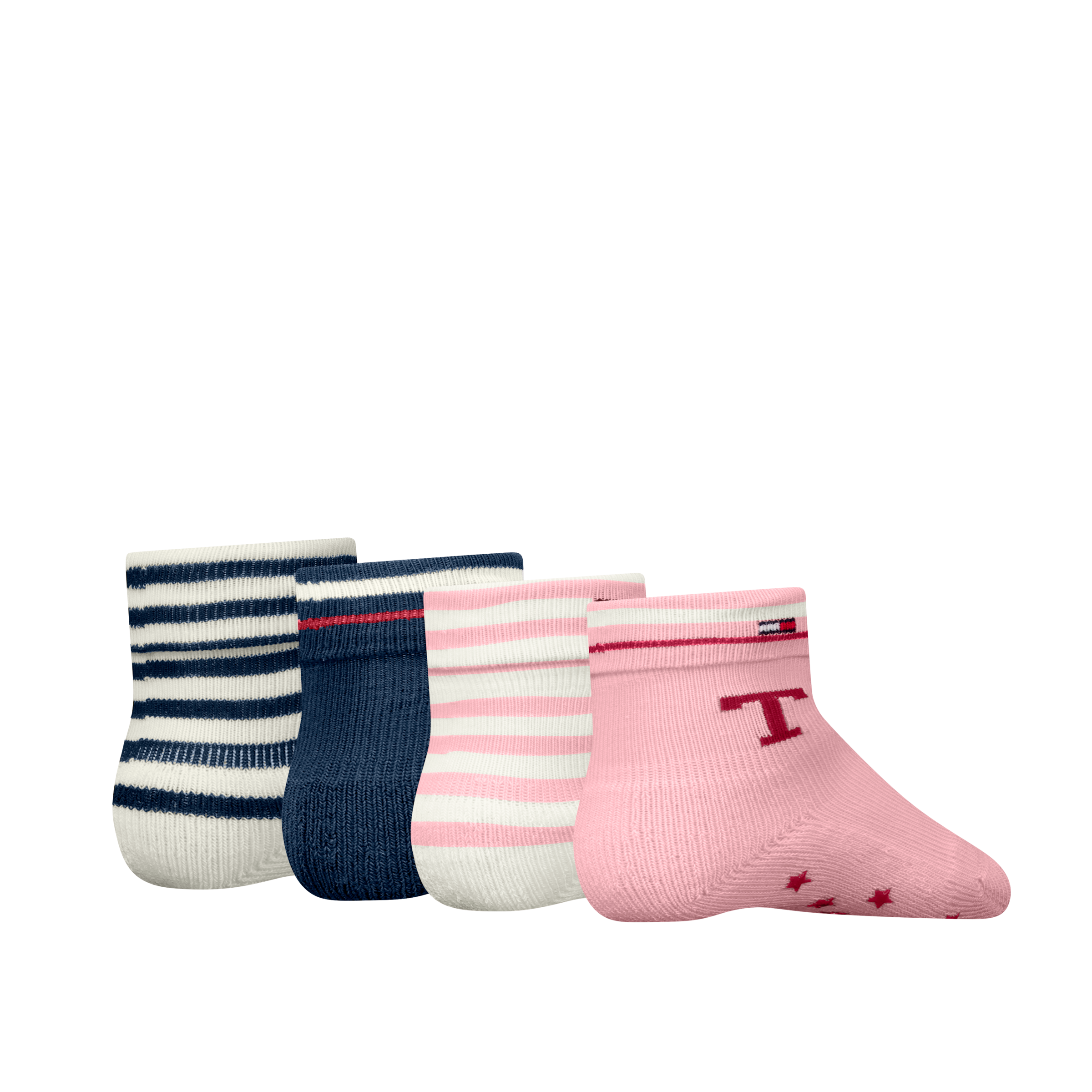 Tommy Hilfiger Socken »TH BABY SOCK 4P FOLD OVER STRIPE ECOM«, (4er Pack)