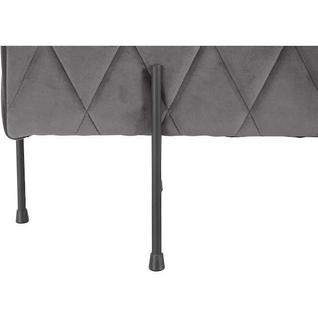 Leonique Sitzbank »Cavalino«, mit Velvetbezug und mit schwarzen Metallbeinen  auf Raten bestellen