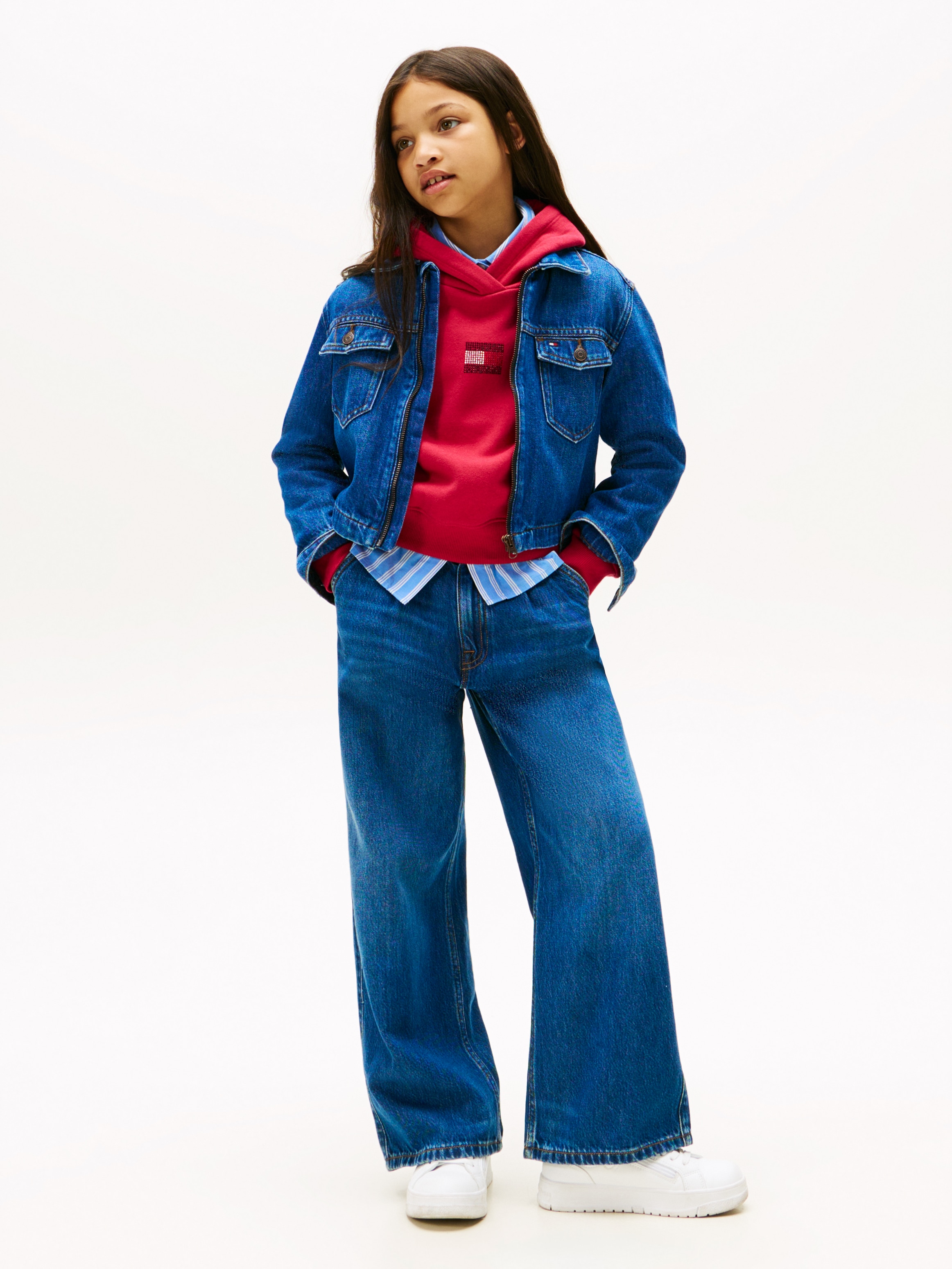Tommy Hilfiger Weite Jeans »MABEL PLEATS«, Kinder bis 16 Jahre