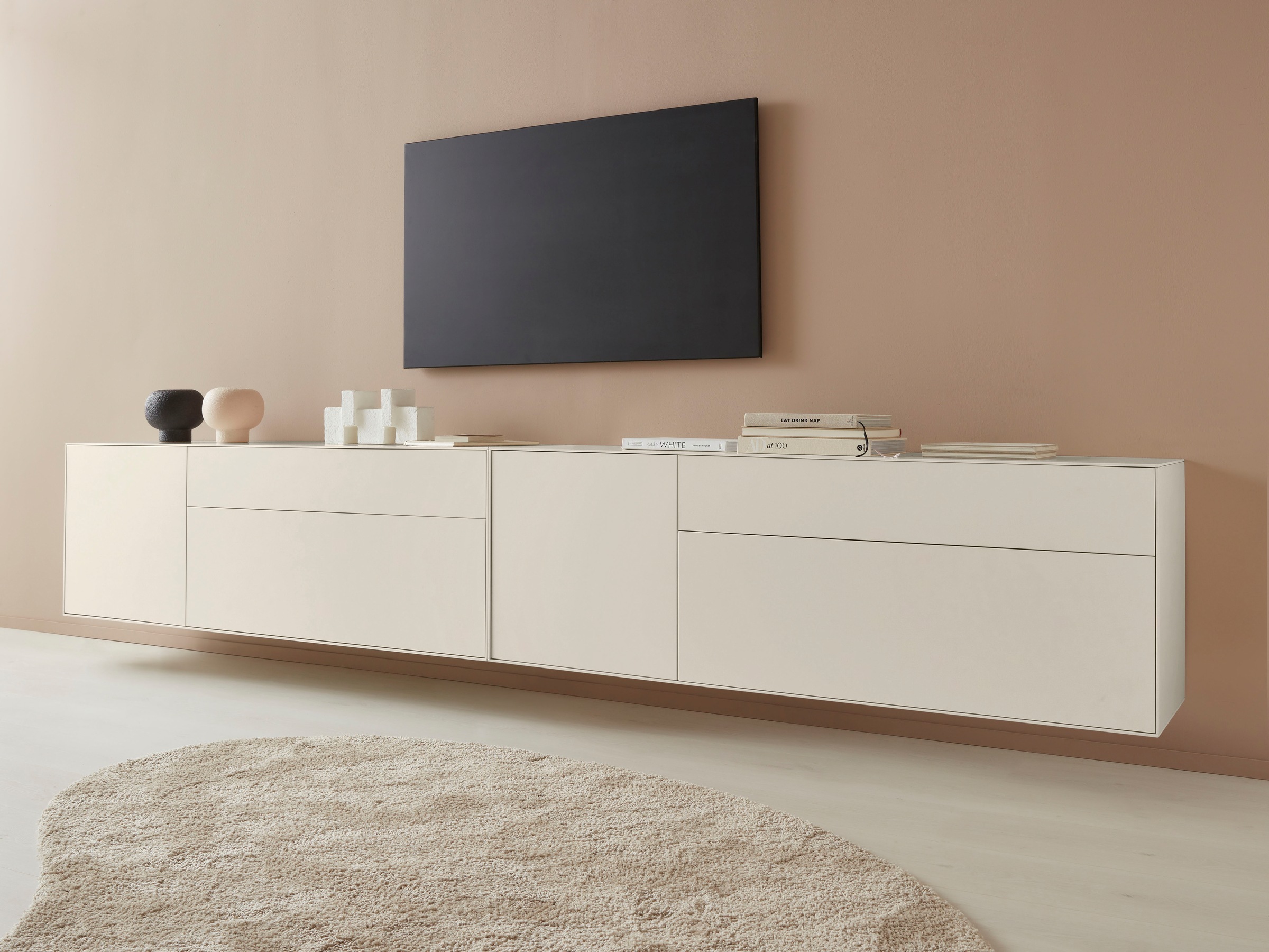 LeGer Home by Lena Gercke Lowboard »Essentials«, Breite: 167 cm, MDF lackiert, Push-to-open-Funktion