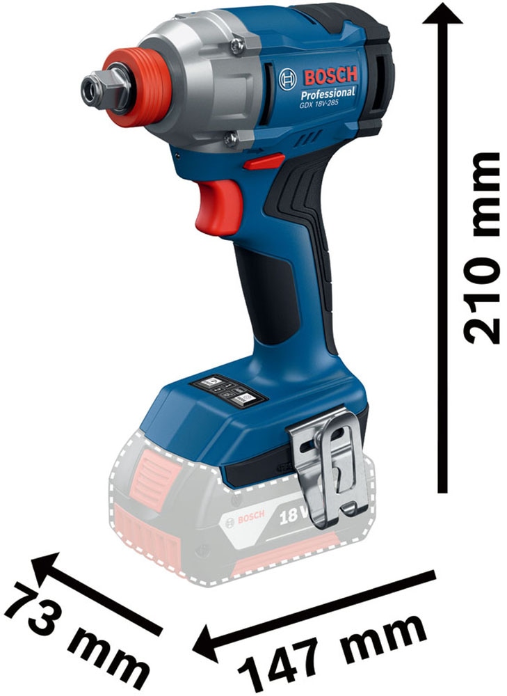 Bosch Professional Akku-Drehschlagschrauber »»GDX 18V-285«« ohne Akku, ohne Ladegerät