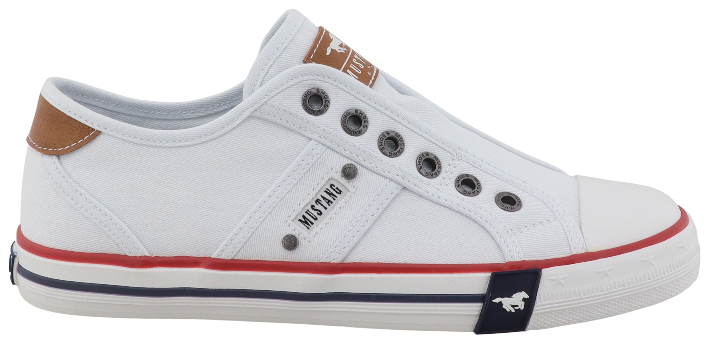 Mustang Shoes Slip-On Sneaker »Winona«  Slipper, Halbschuh mit modischen Kontrastnähten